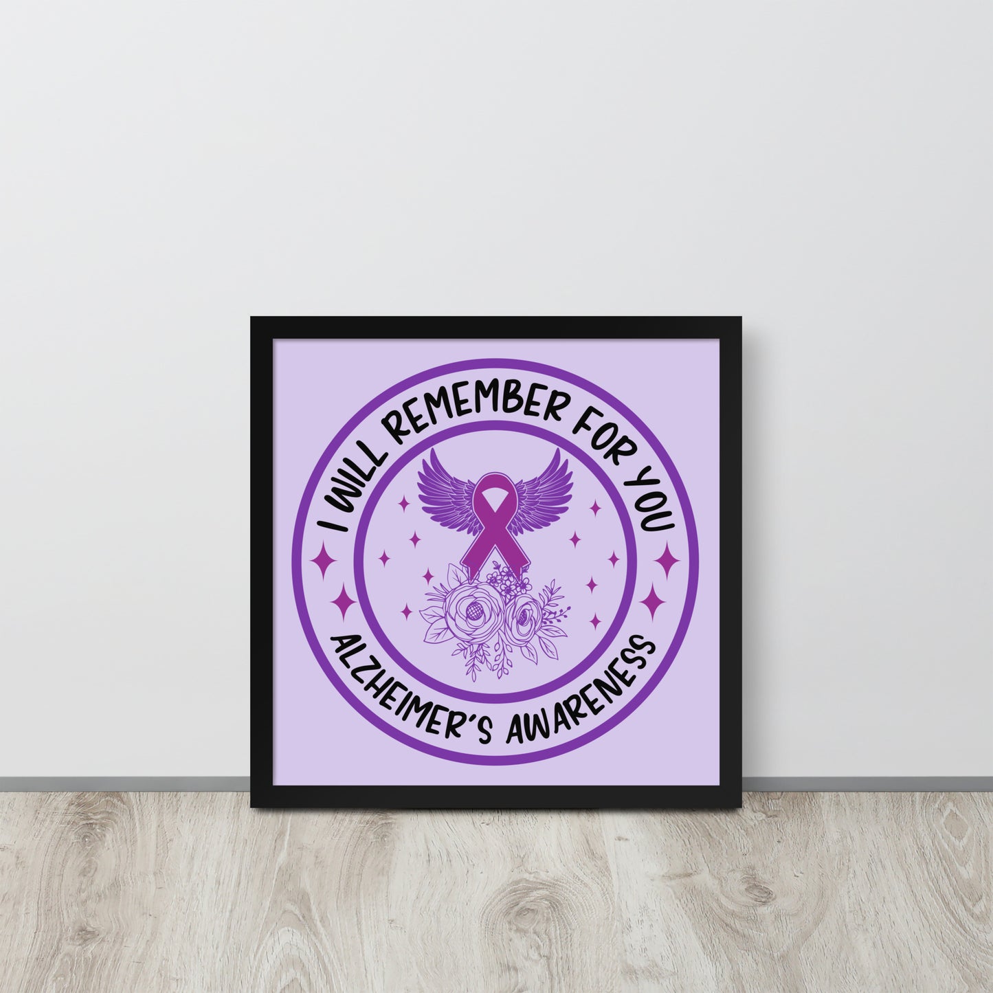 Alzheimer's Awareness Wooden Framed Quality Print