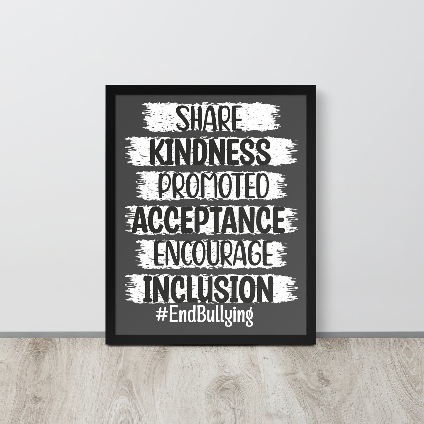 #End Bullying Wooden Framed Quality Print
