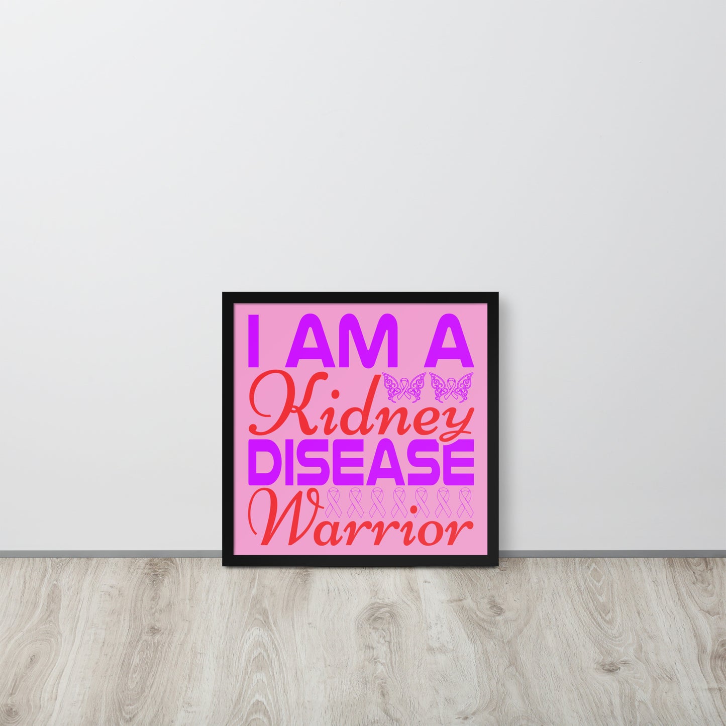 Kidney Awareness Wooden Framed Quality Print
