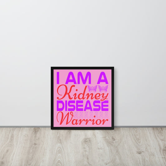 Kidney Awareness Wooden Framed Quality Print