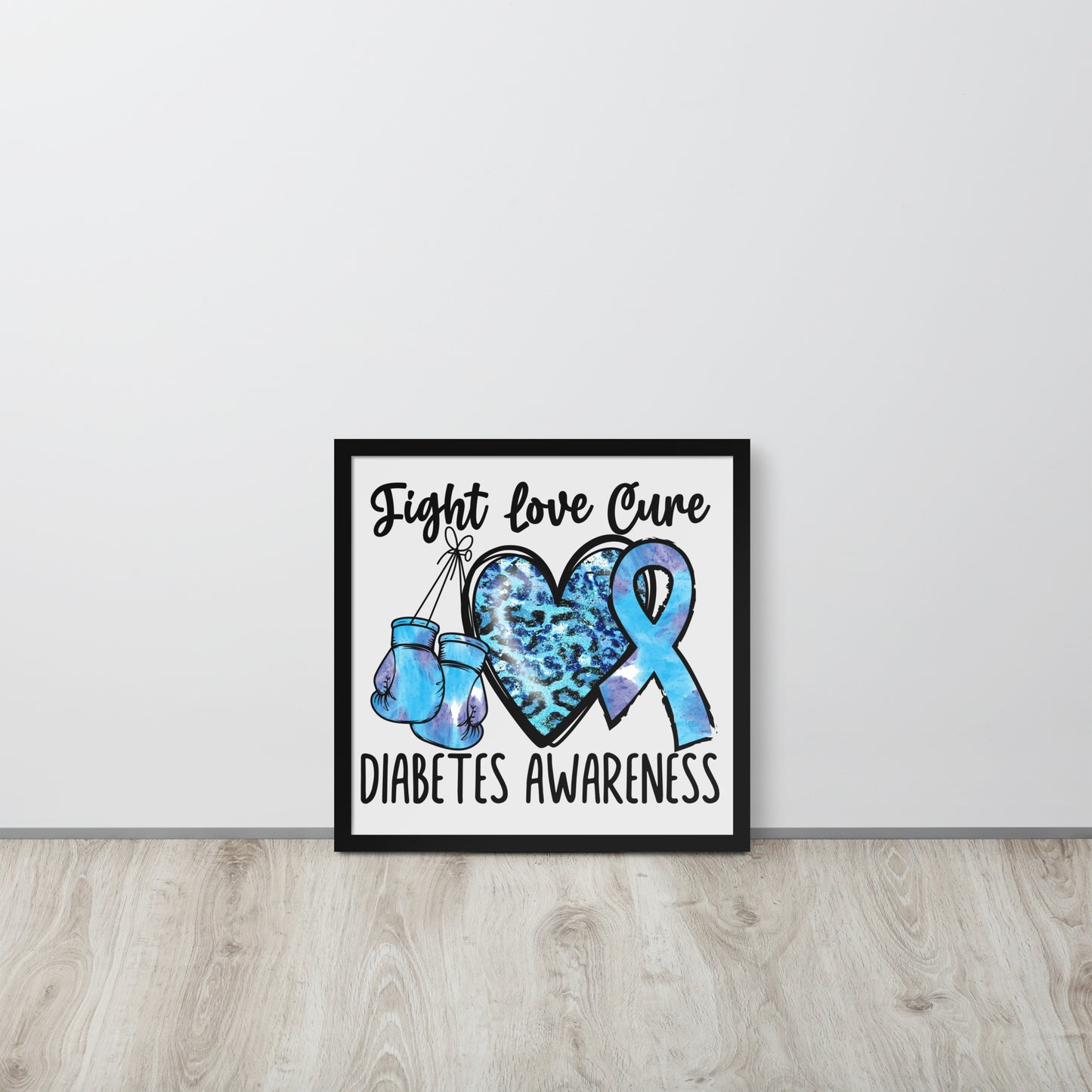 Diabetes Awareness Wooden Framed Quality Print