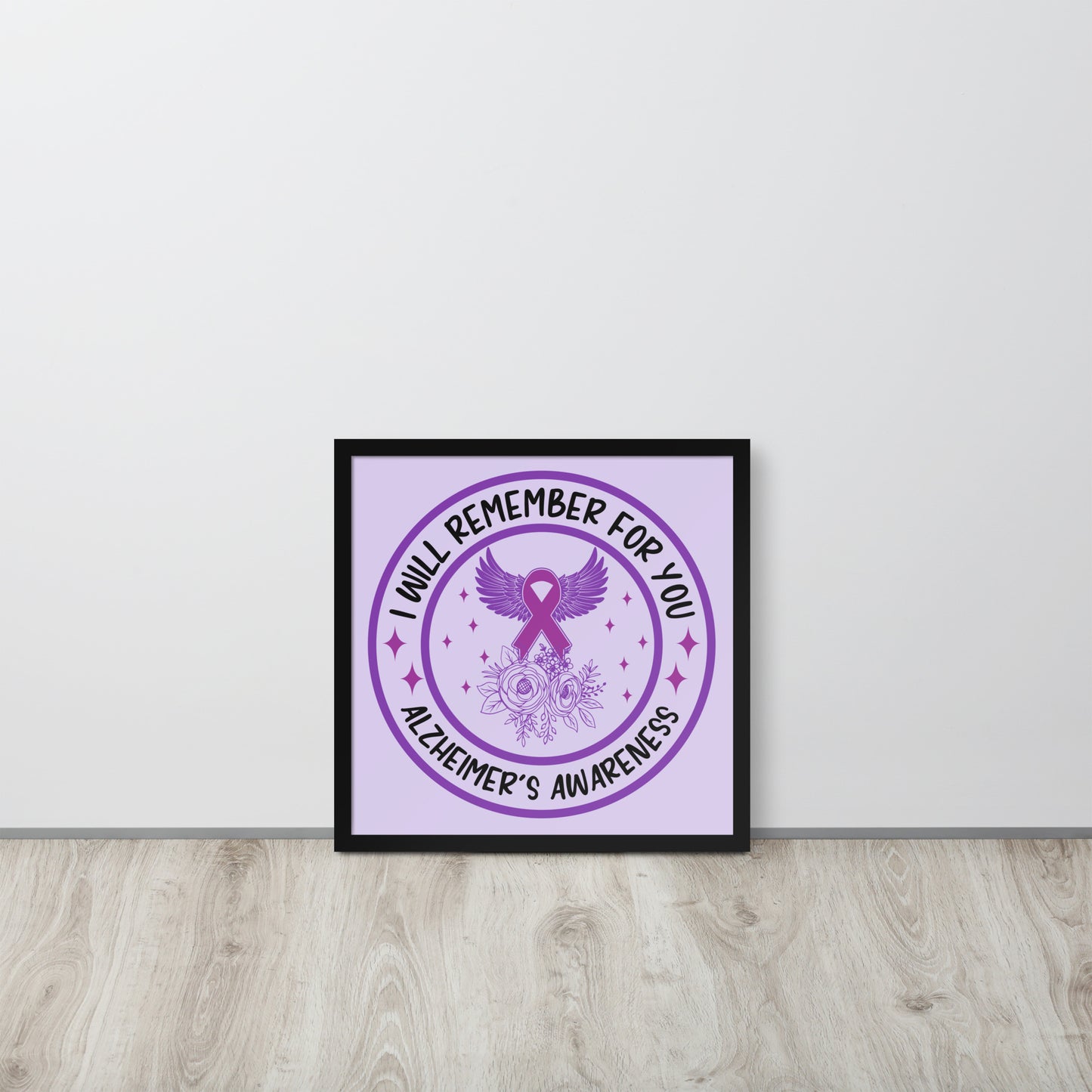 Alzheimer's Awareness Wooden Framed Quality Print