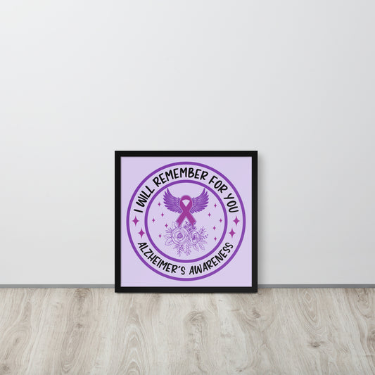 Alzheimer's Awareness Wooden Framed Quality Print