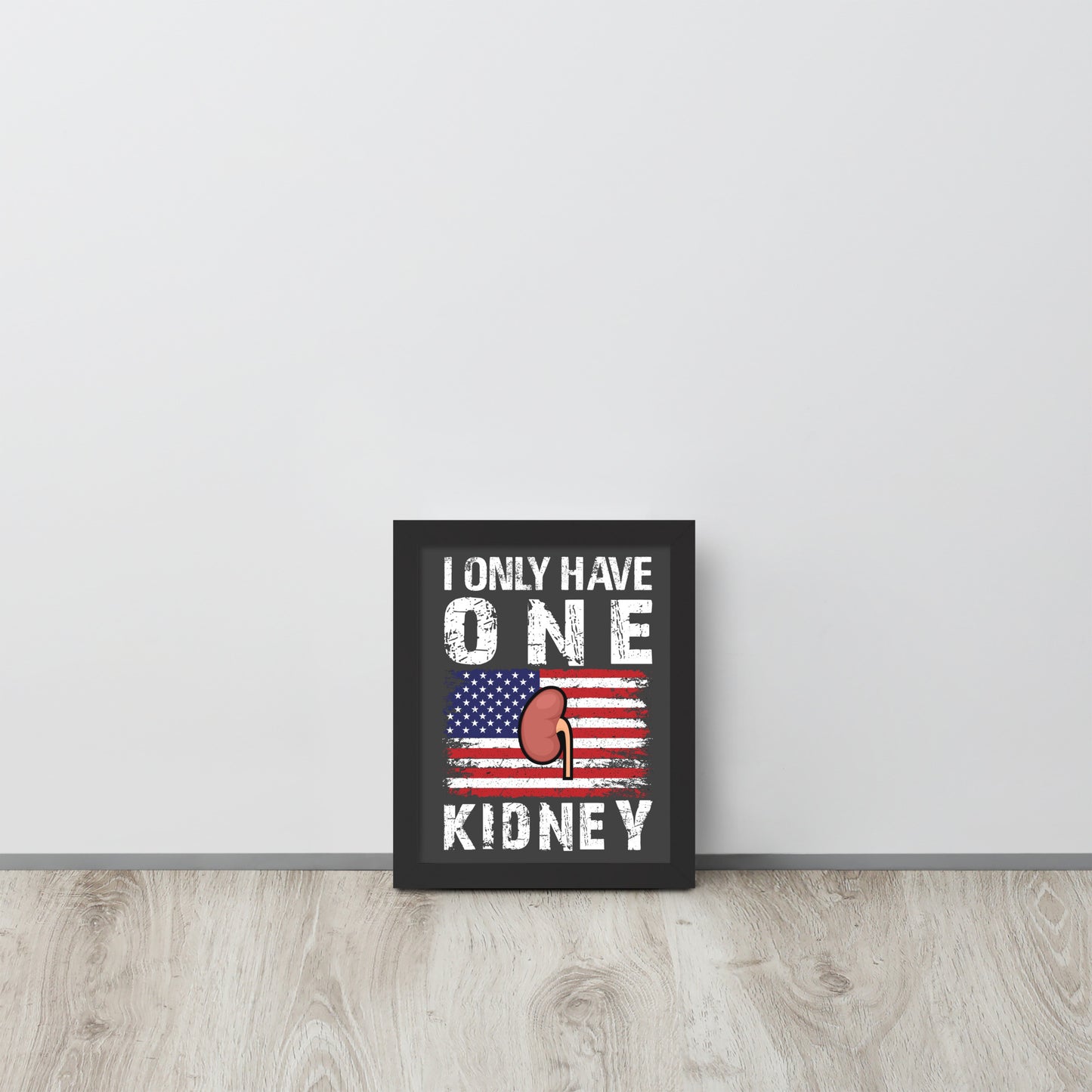 Kidney Awareness Wooden Framed Quality Print