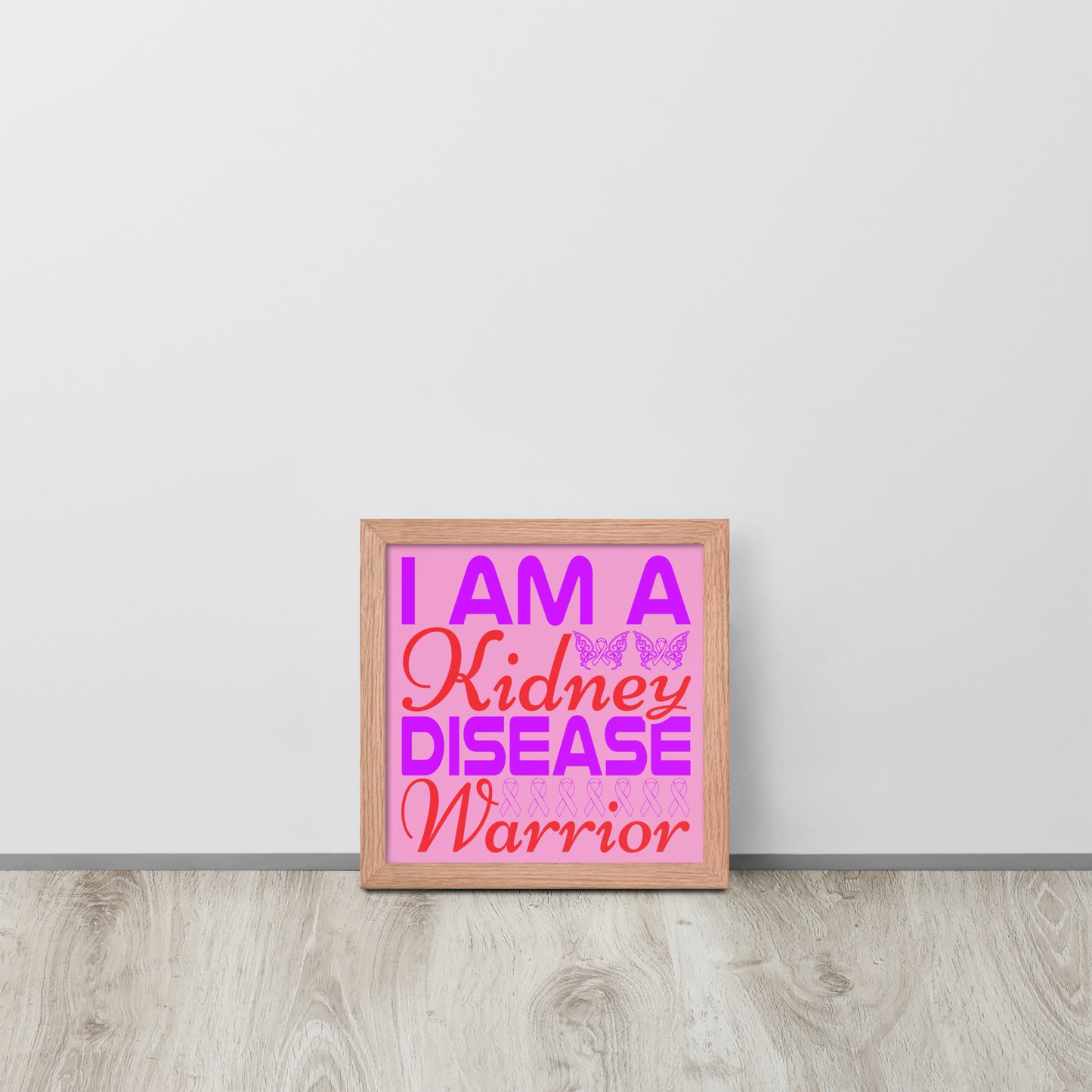 Kidney Awareness Wooden Framed Quality Print