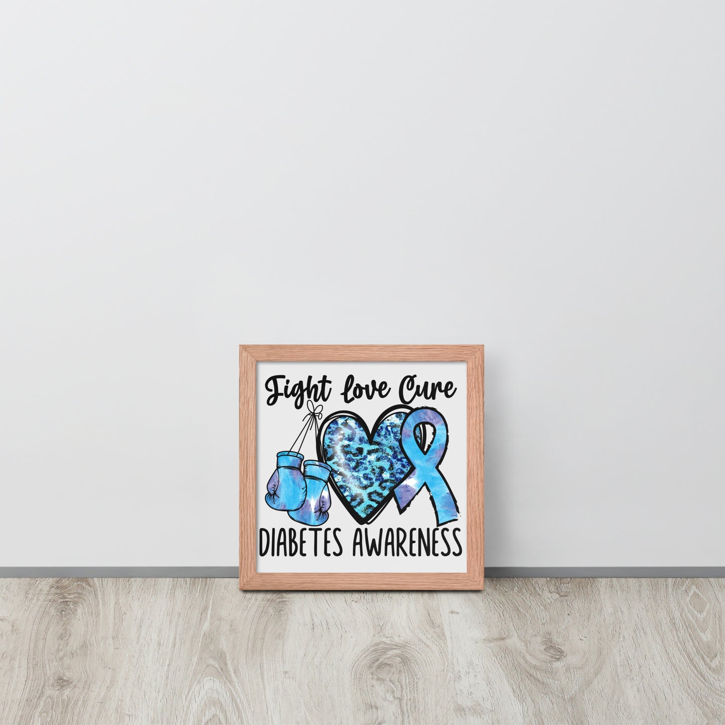 Diabetes Awareness Wooden Framed Quality Print