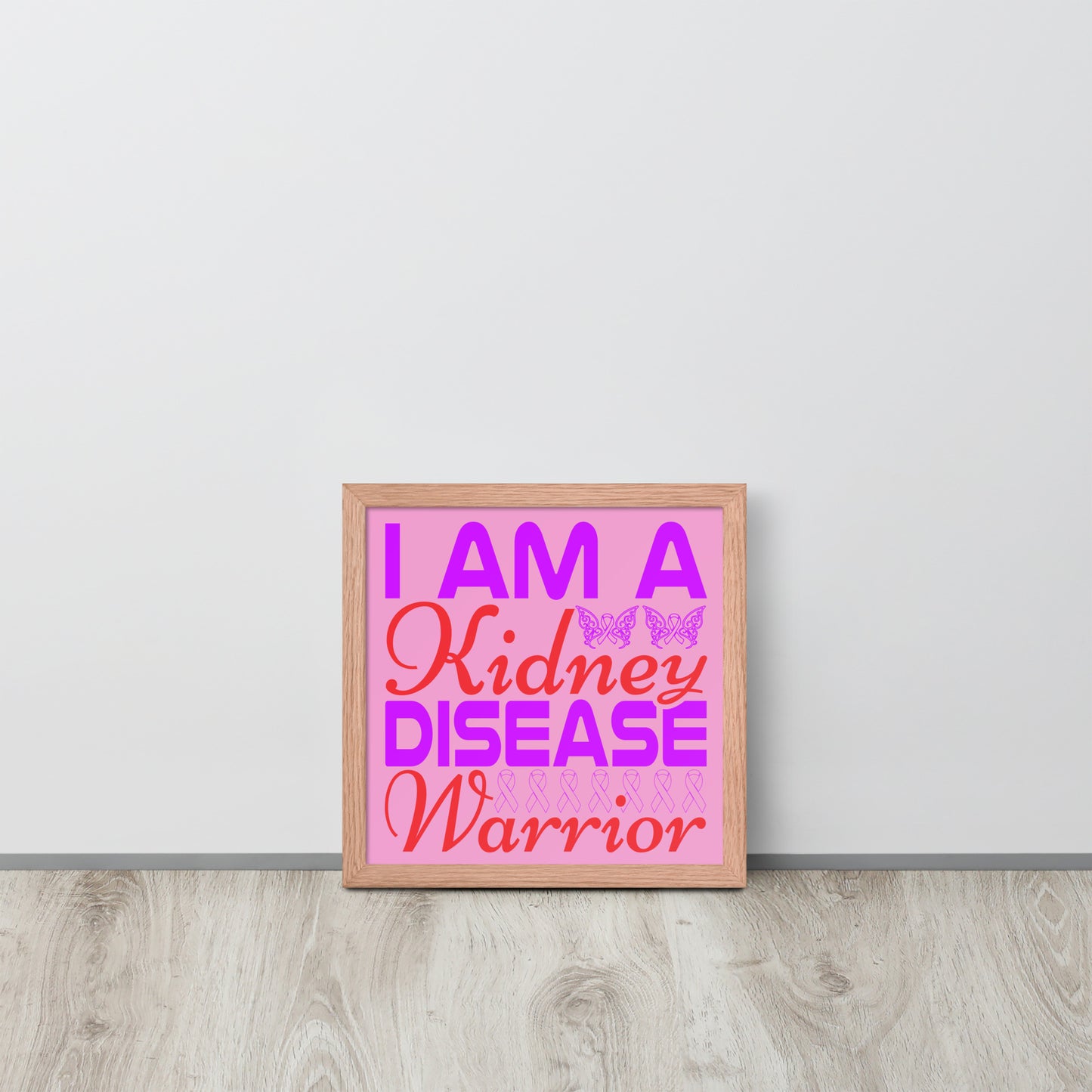 Kidney Awareness Wooden Framed Quality Print