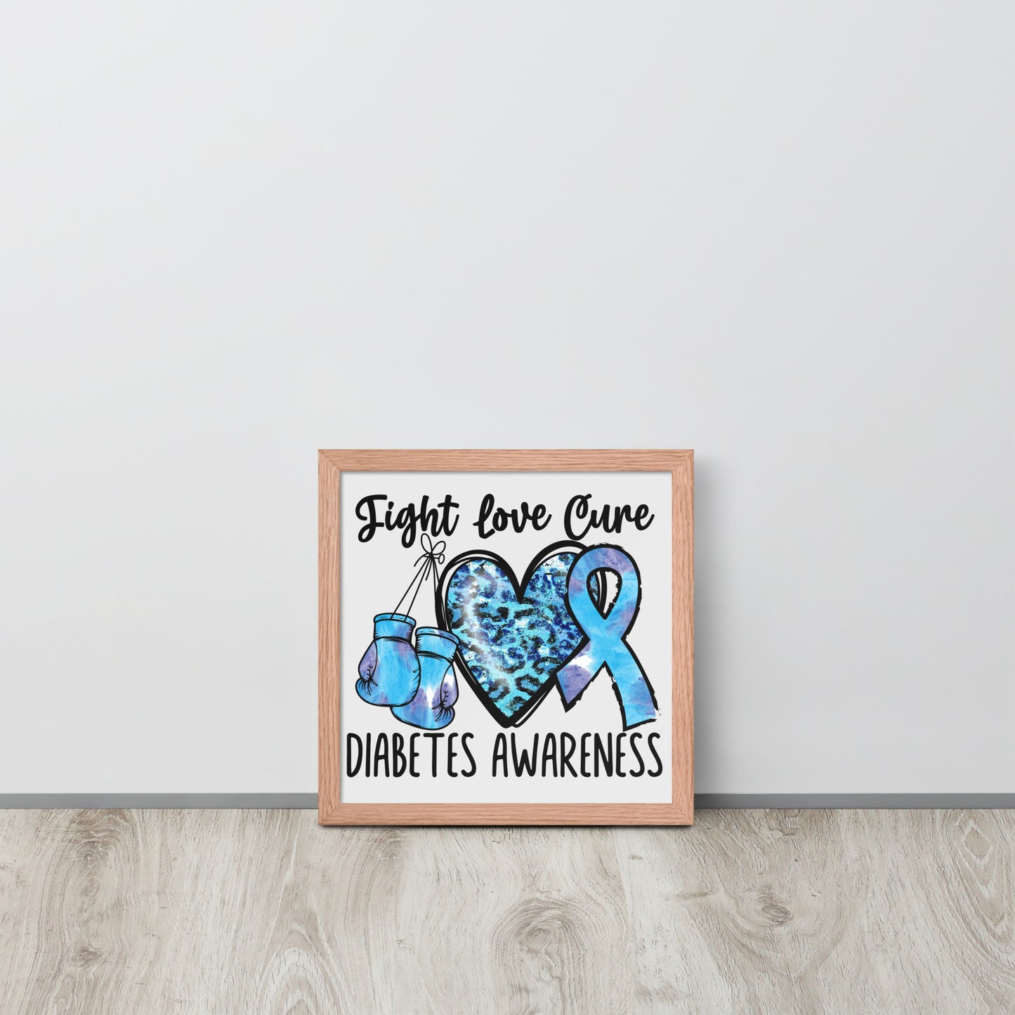 Diabetes Awareness Wooden Framed Quality Print