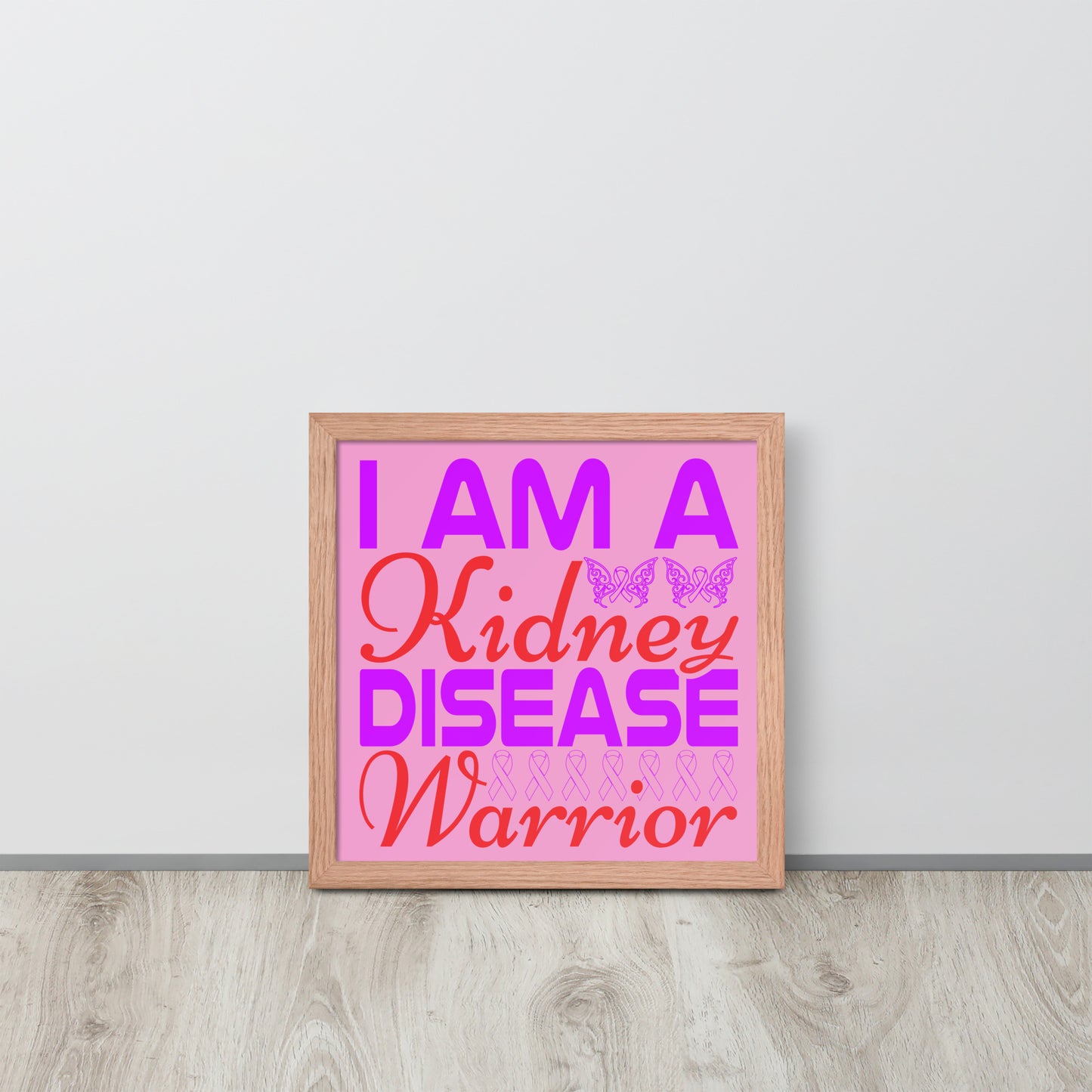 Kidney Awareness Wooden Framed Quality Print