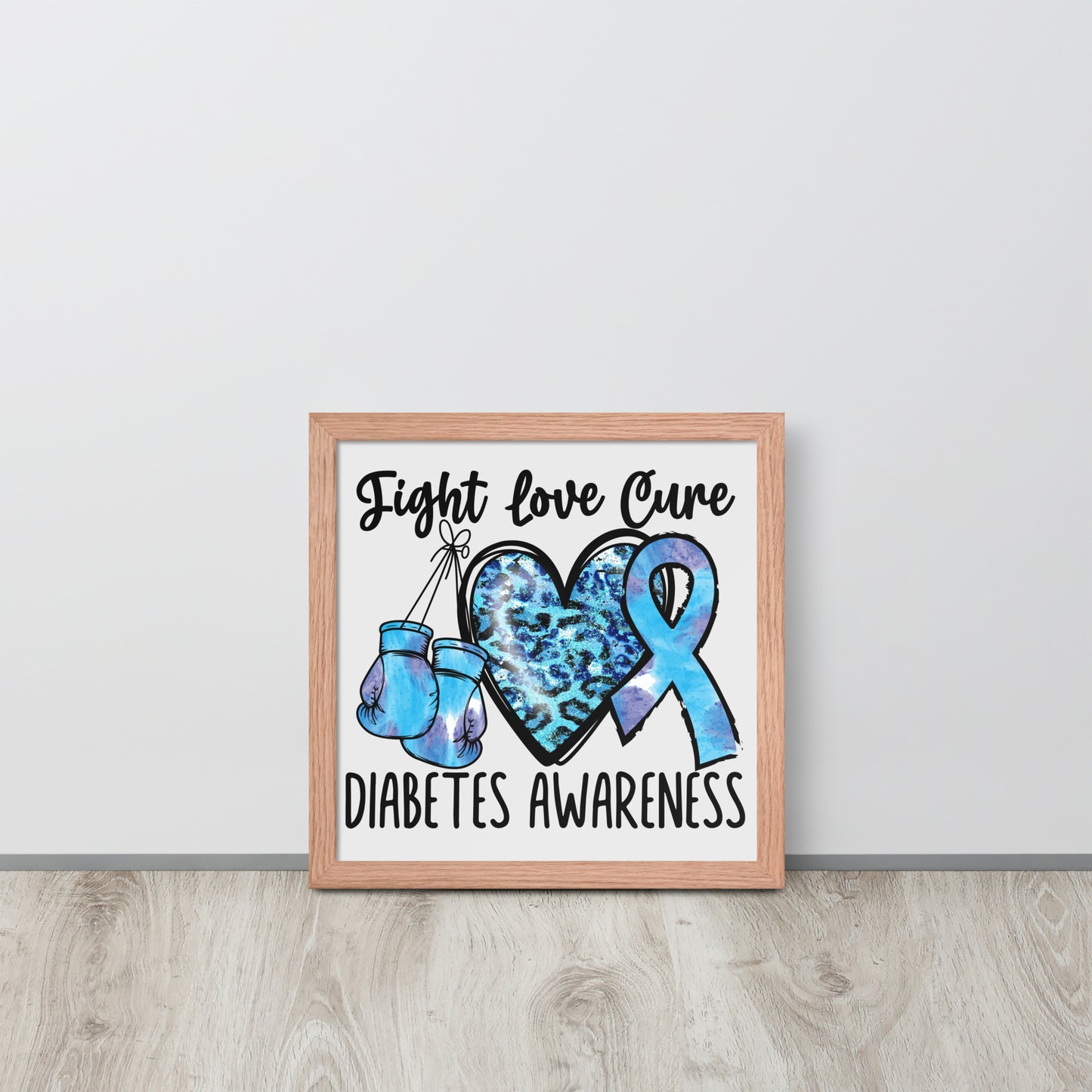 Diabetes Awareness Wooden Framed Quality Print