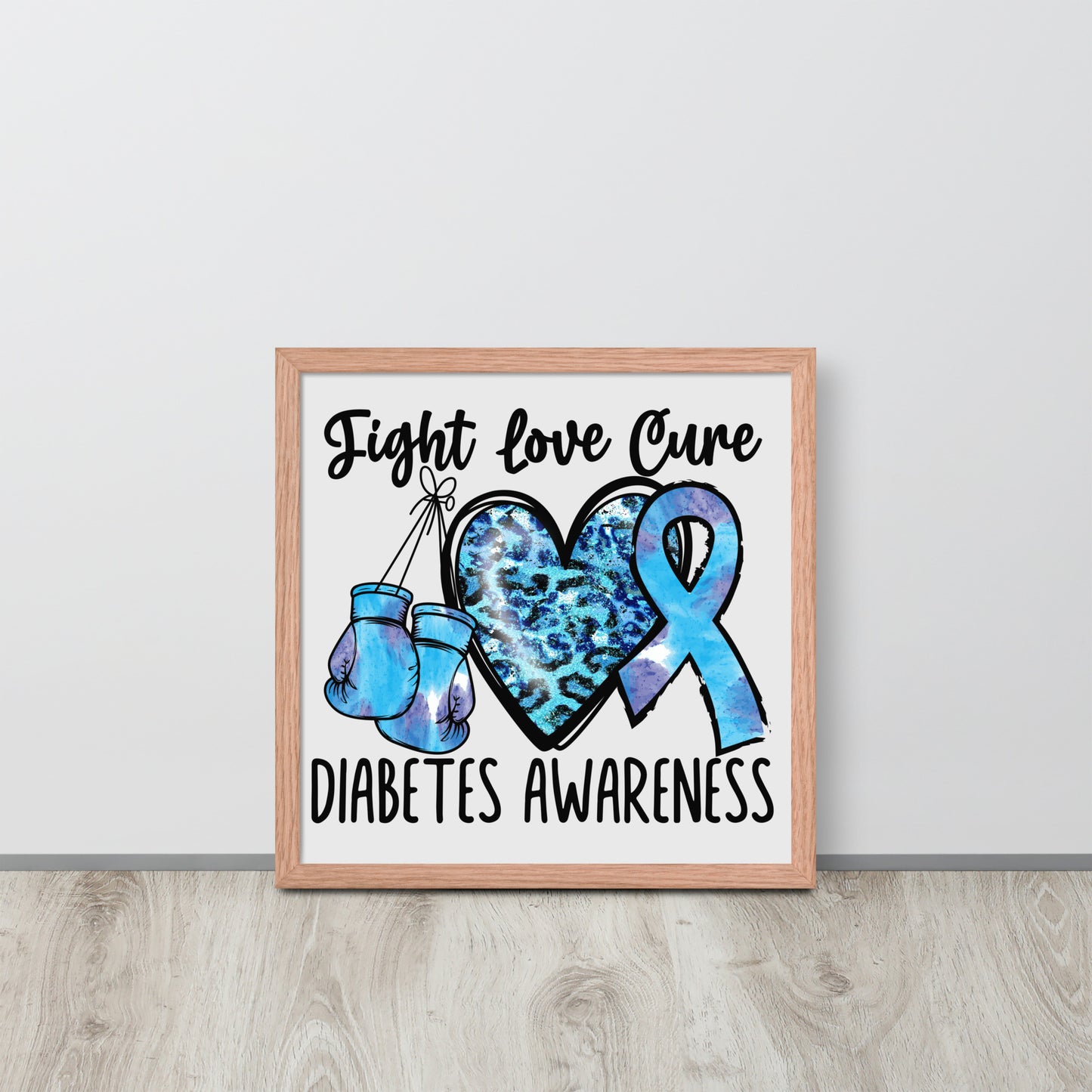 Diabetes Awareness Wooden Framed Quality Print