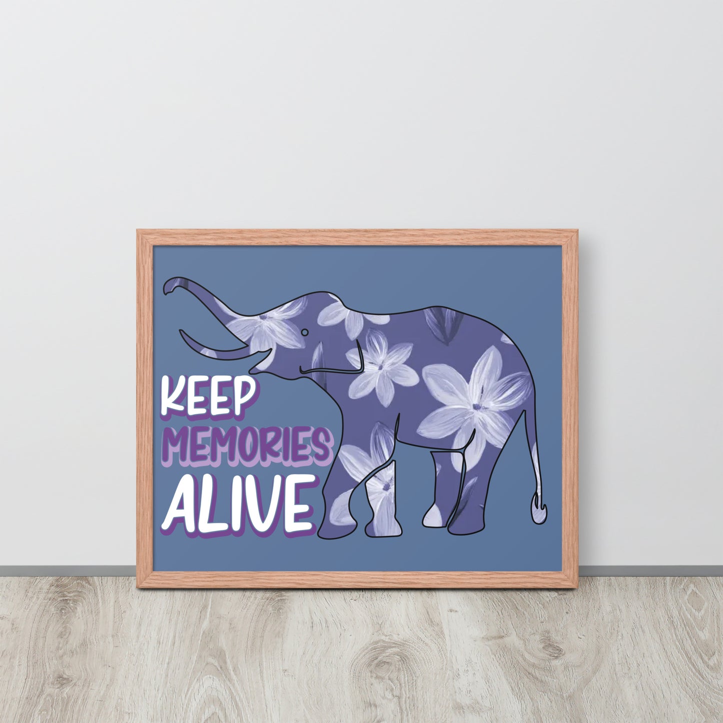 Alzheimer's Awareness Wooden Framed Quality Print
