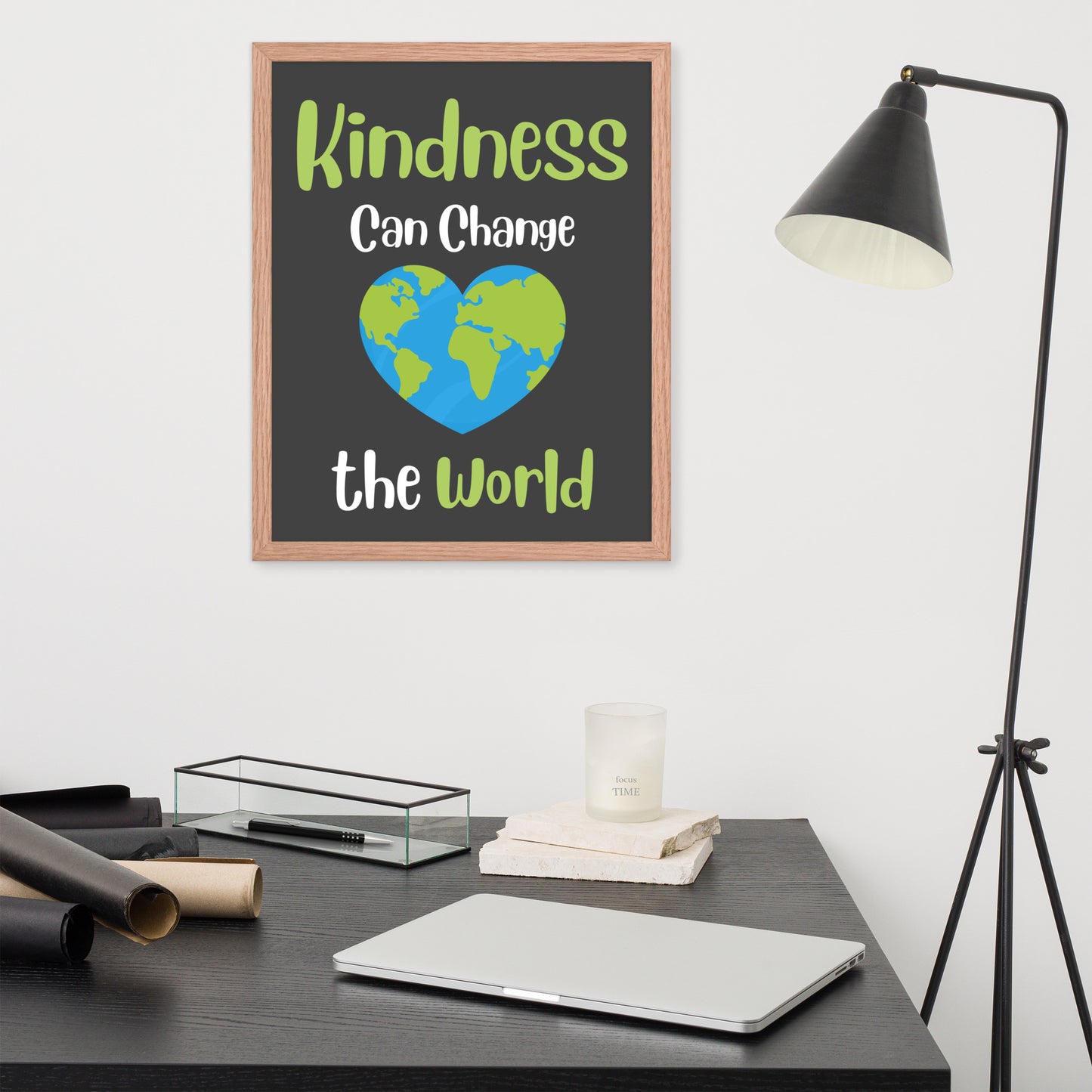 Kindness Can Change the World Wooden Framed Quality Print