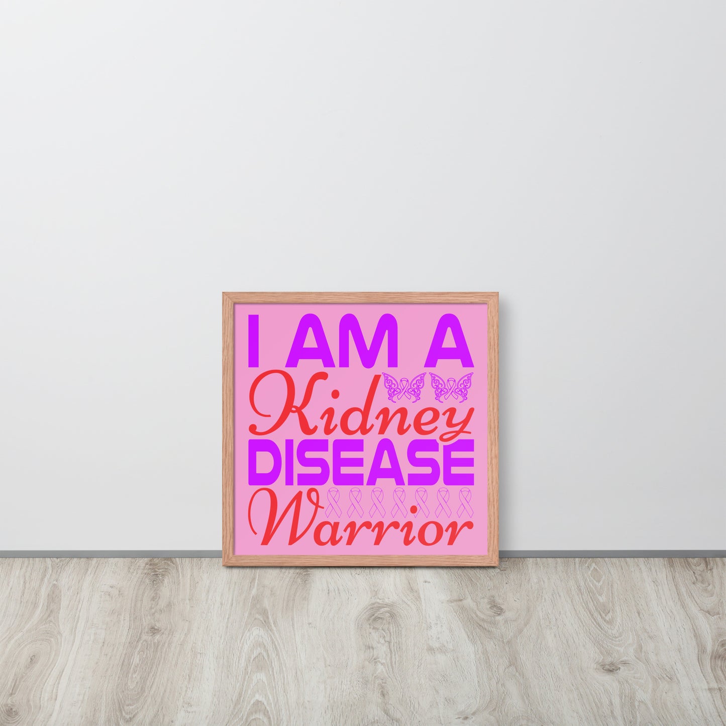 Kidney Awareness Wooden Framed Quality Print