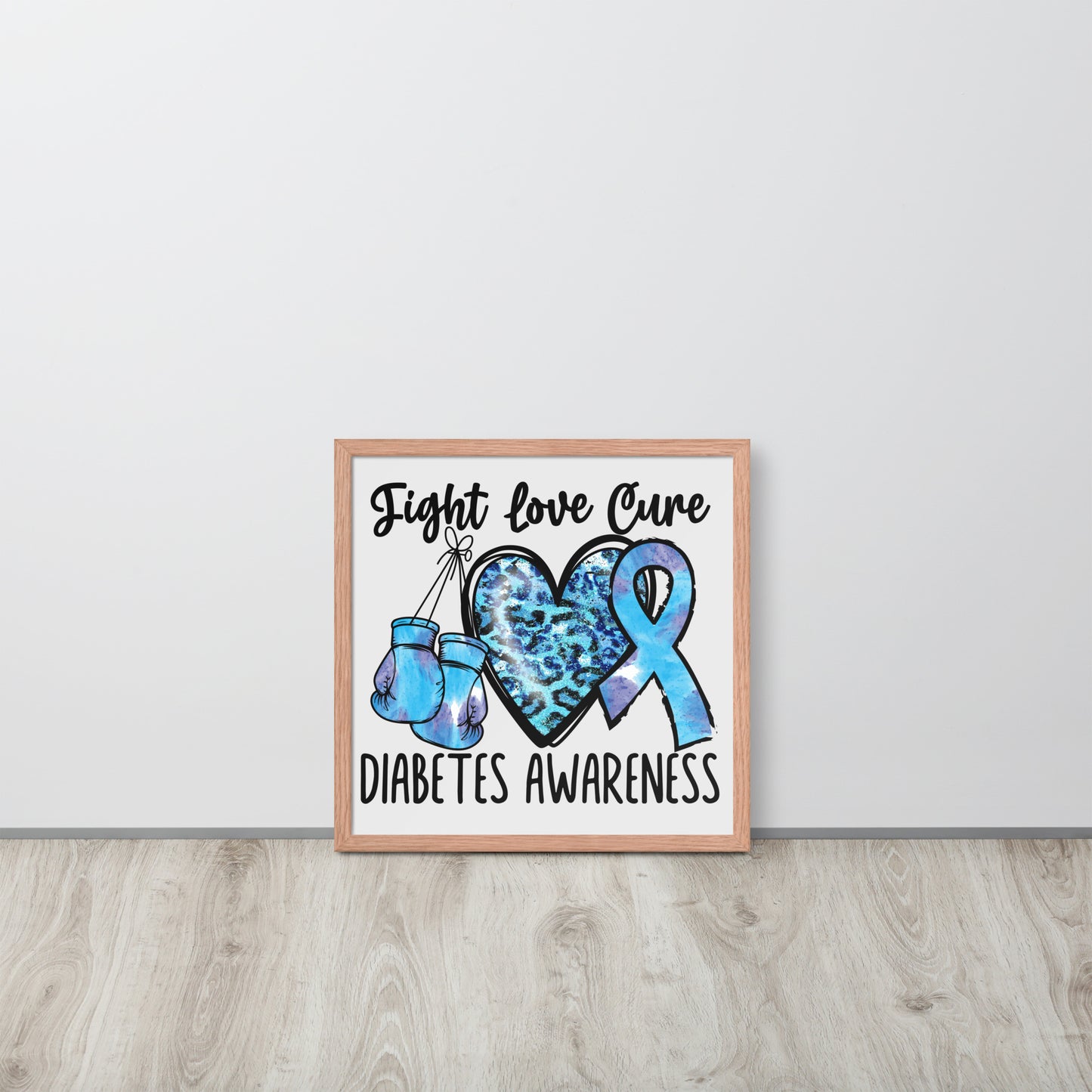 Diabetes Awareness Wooden Framed Quality Print