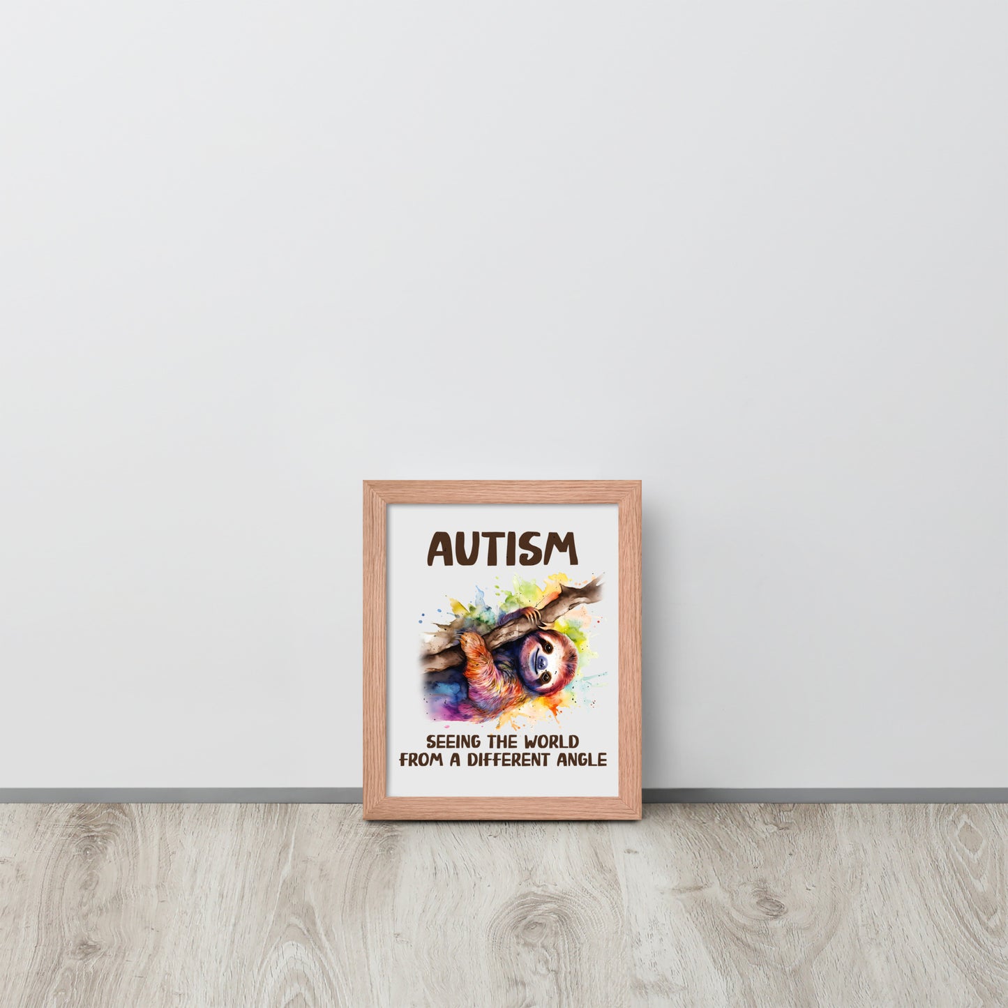 Autism Acceptance Together Wooden Framed Quality Print