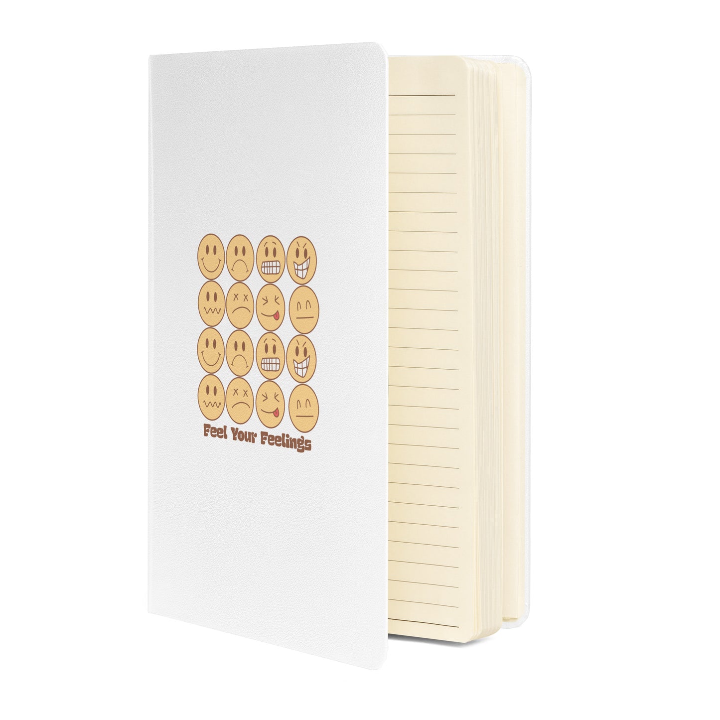 Feel Your Feelings Emojis Hardcover Bound Journal