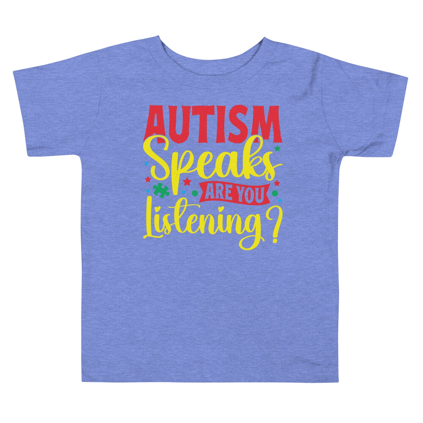 Autism Acceptance Together Quality Cotton Bella Canvas Toddler T-Shirt