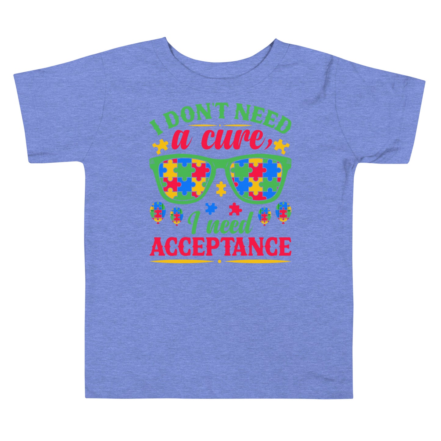 Autism Acceptance Together Quality Cotton Bella Canvas Toddler T-Shirt