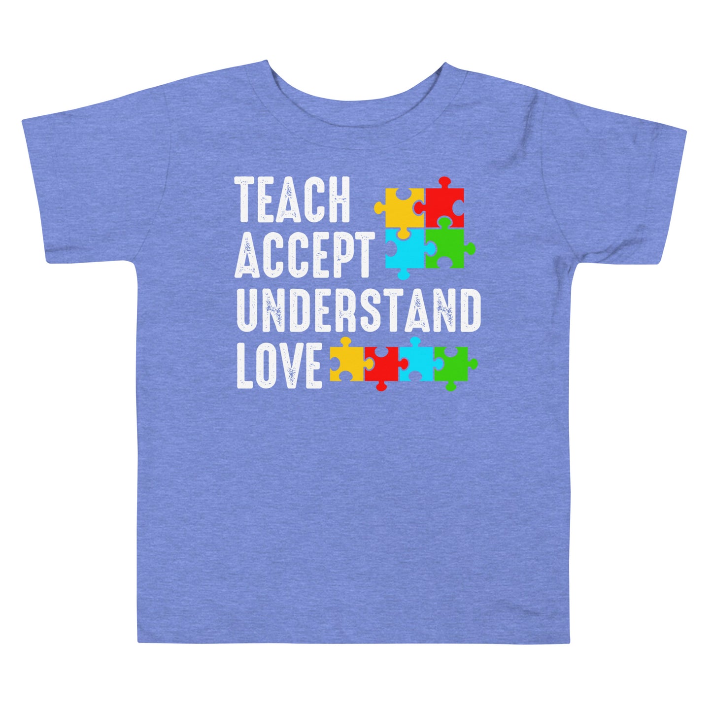 Autism Acceptance Together Quality Cotton Bella Canvas Toddler T-Shirt