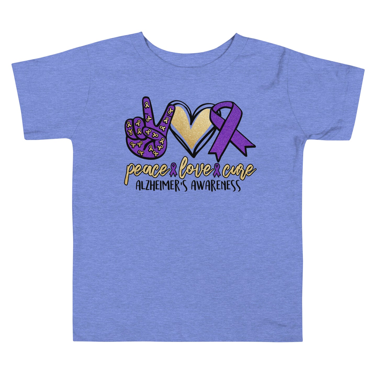 Alzheimer's Awareness Quality Cotton Bella Canvas Toddler T-Shirt