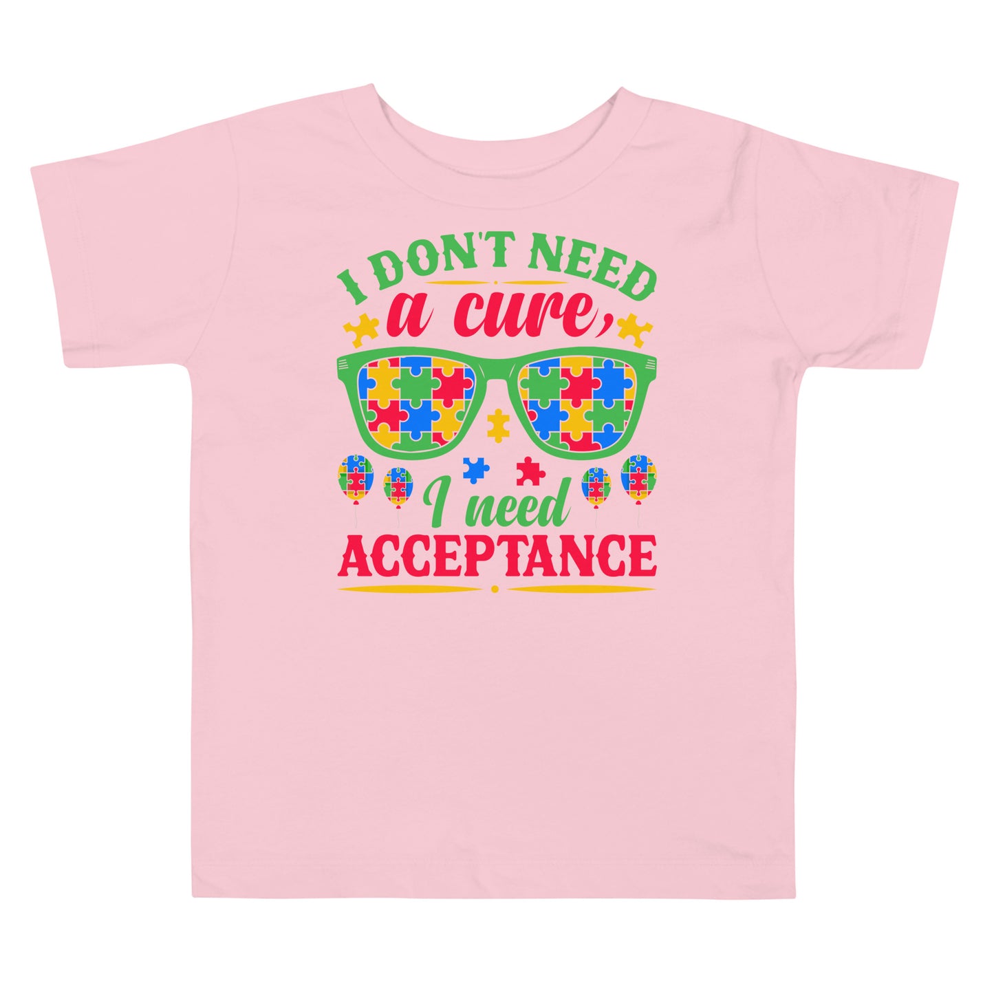 Autism Acceptance Together Quality Cotton Bella Canvas Toddler T-Shirt