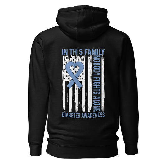Diabetes Awareness Quality Cotton Heritage Adult Hoodie