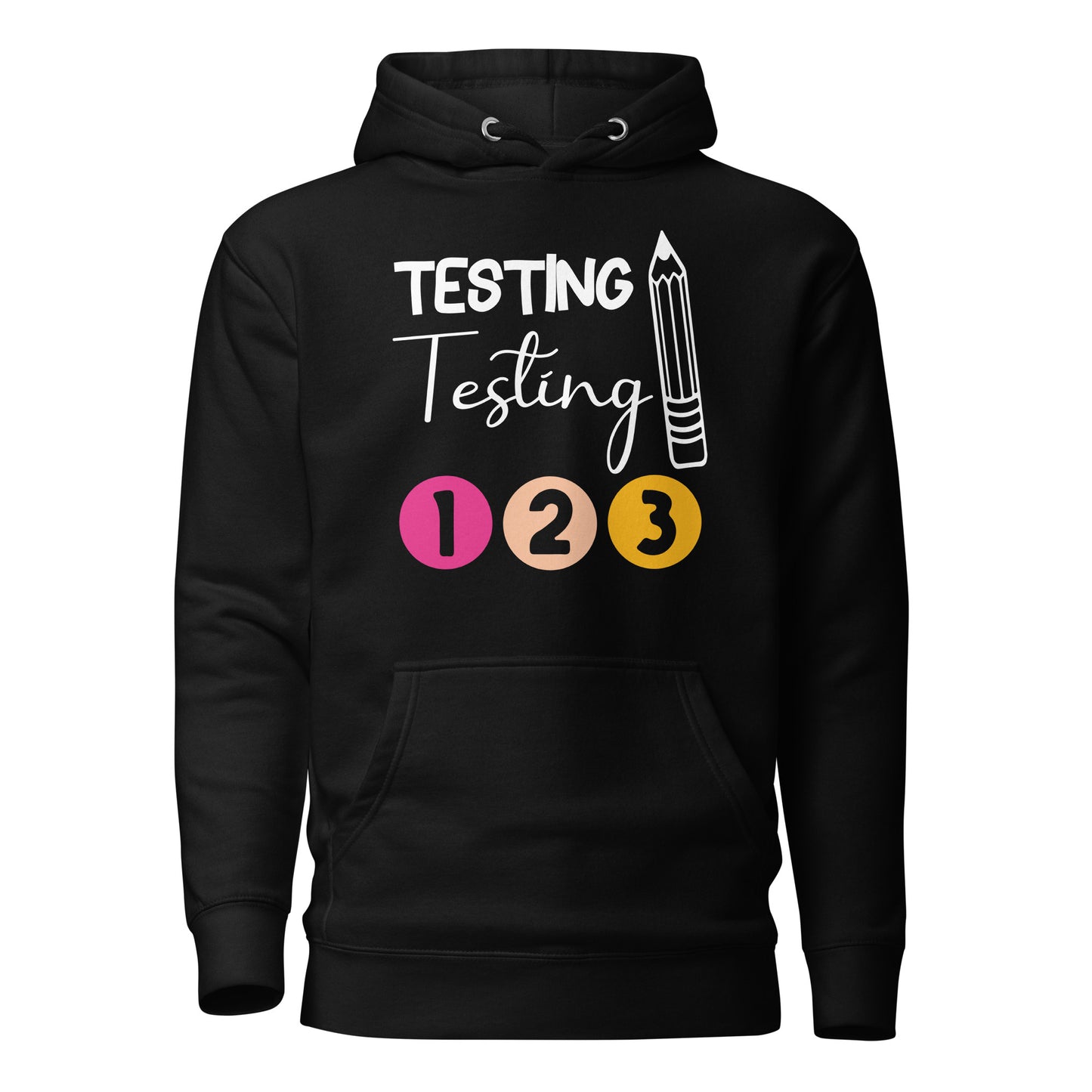 Testing, Testing 1 2 3 Teacher Cotton Heritage Unisex Hoodie