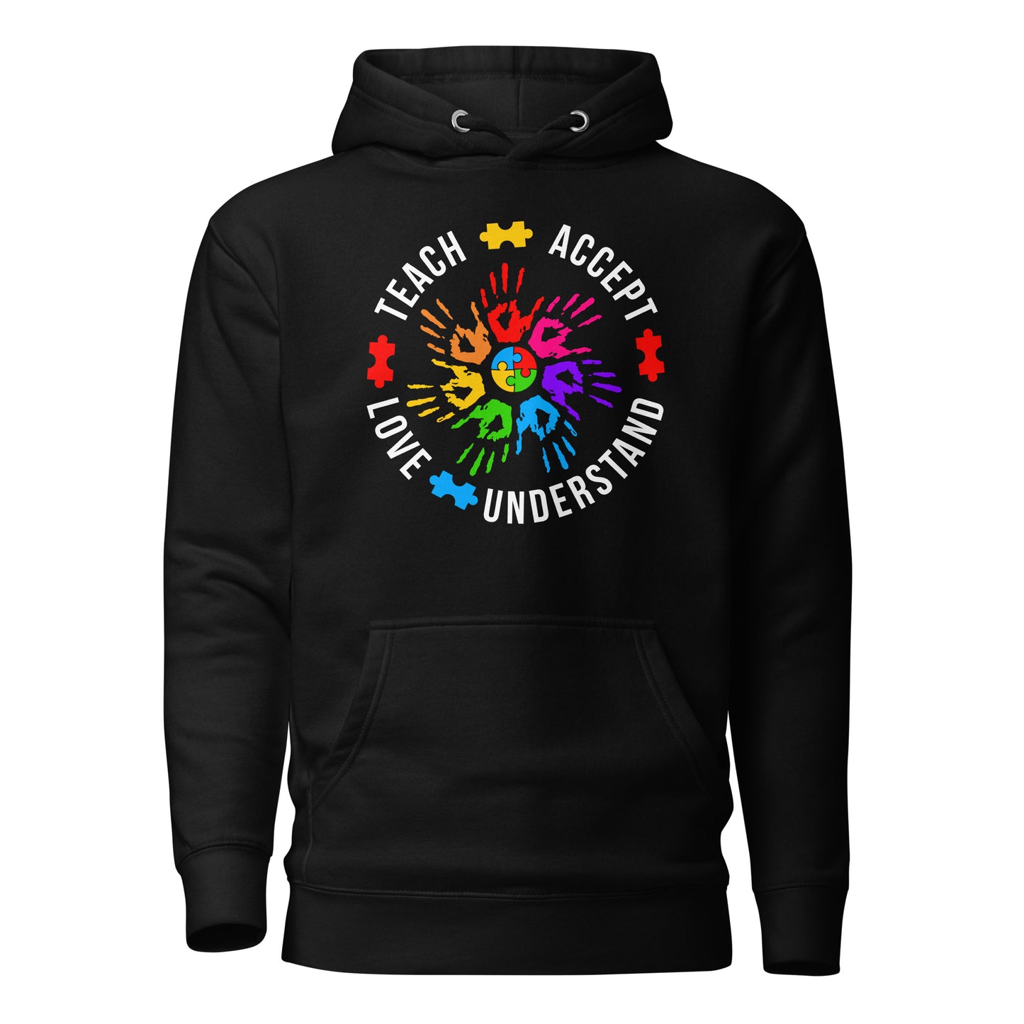 Teach Accept Understand Love Autism Cotton Heritage Adult Hoodie