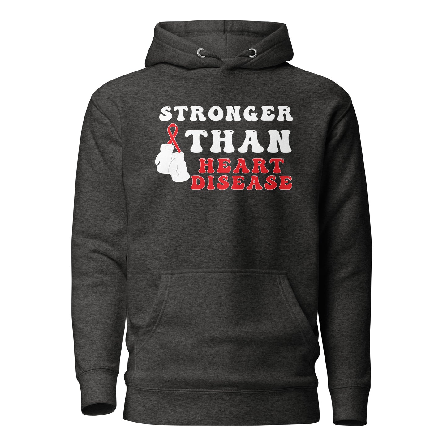 Stronger than Heart Disease Awareness Quality Cotton Heritage Adult Hoodie