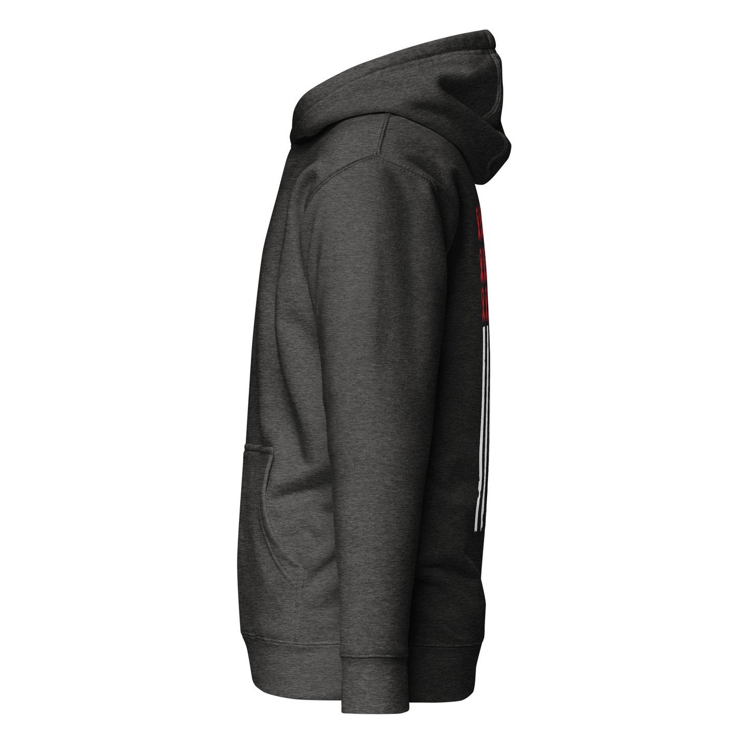 Fight Heart Disease Awareness Flag Quality Cotton Heritage Adult Hoodie
