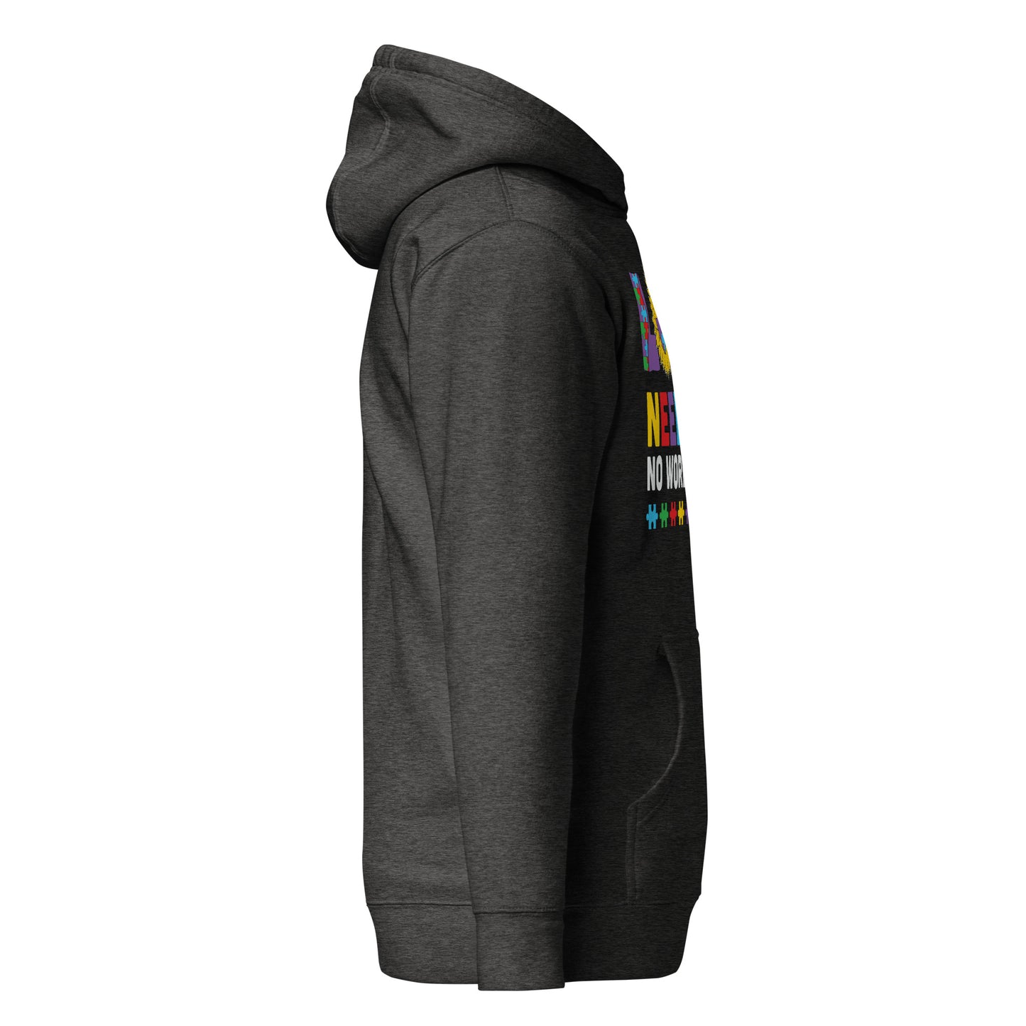 Love Need No Words Autism Acceptance Quality Cotton Heritage Adult Hoodie