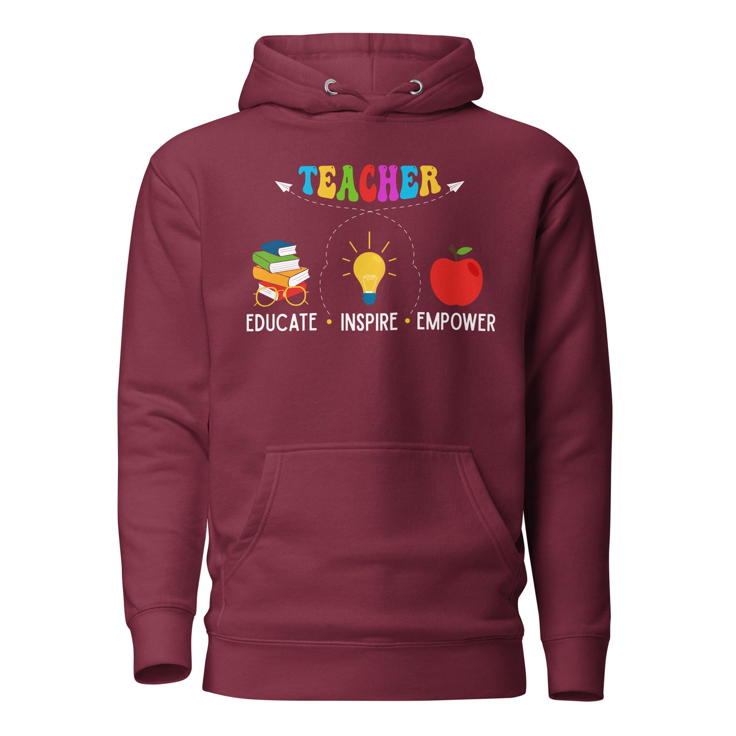 Educate, Inspire, Empower Teacher Quality Cotton Heritage Adult Hoodie