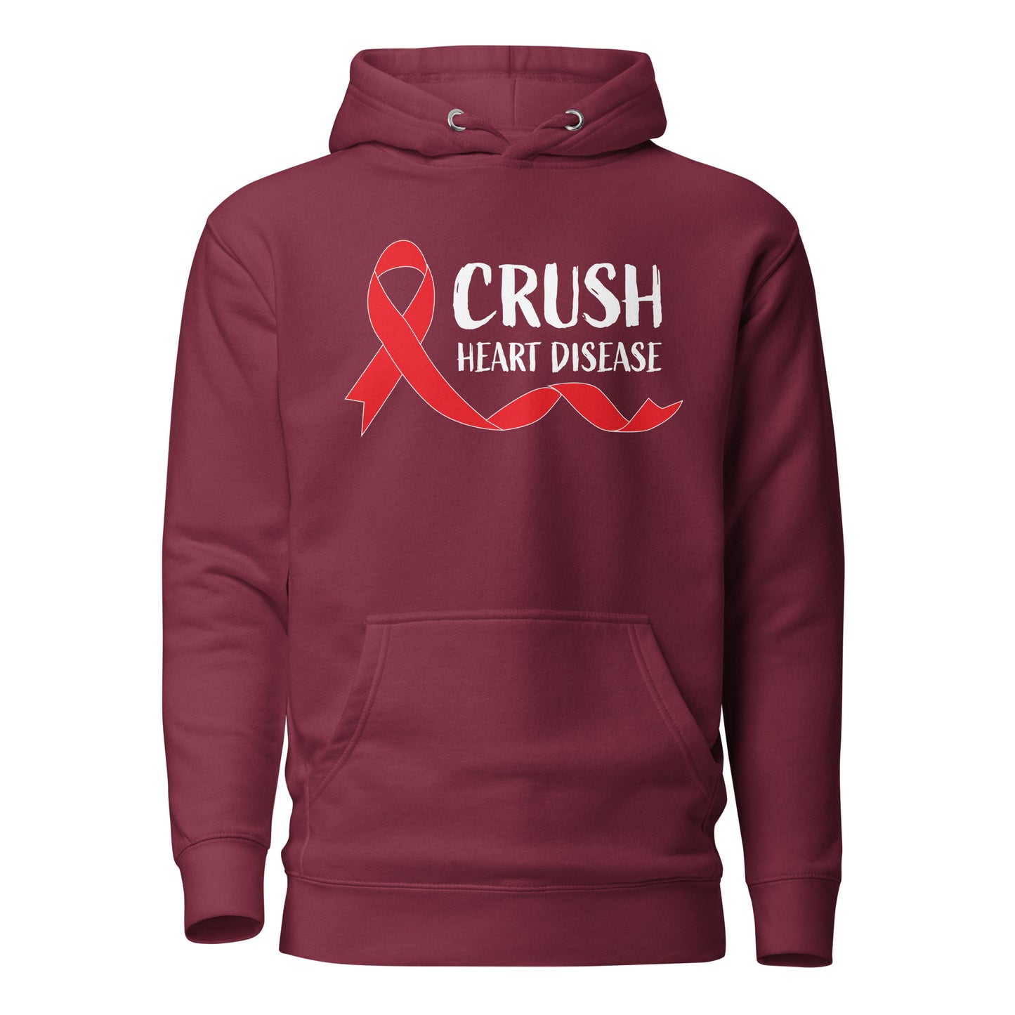 Crush Heart Disease Awareness Quality Cotton Heritage Adult Hoodie