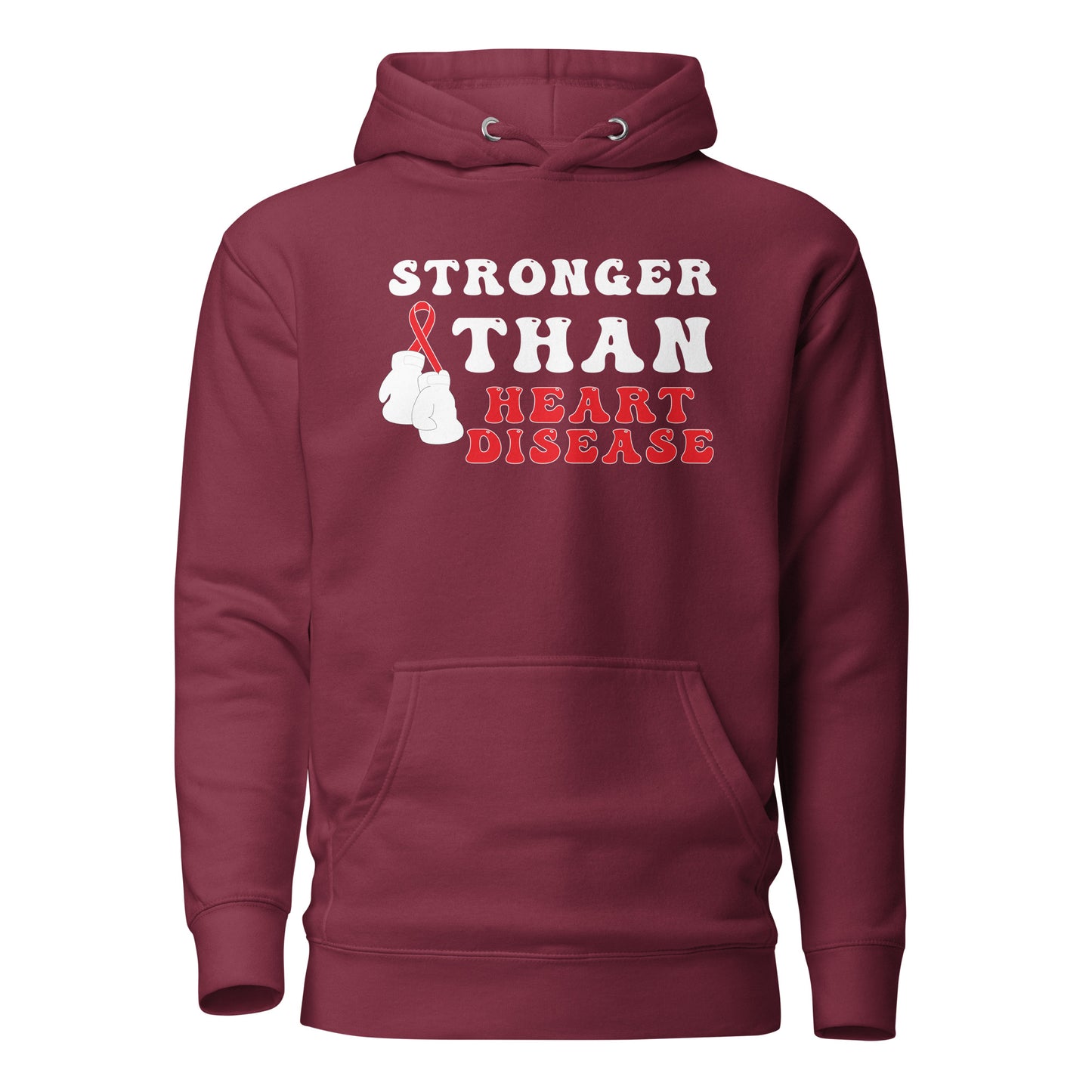 Stronger than Heart Disease Awareness Quality Cotton Heritage Adult Hoodie