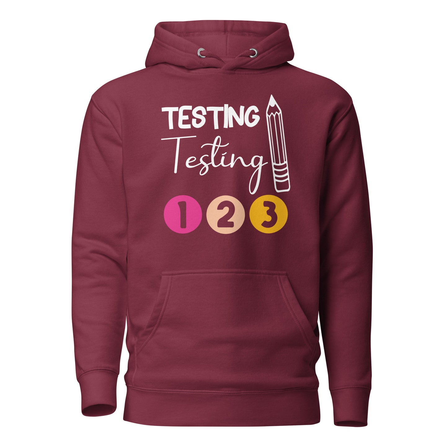 Testing, Testing 1 2 3 Teacher Cotton Heritage Unisex Hoodie