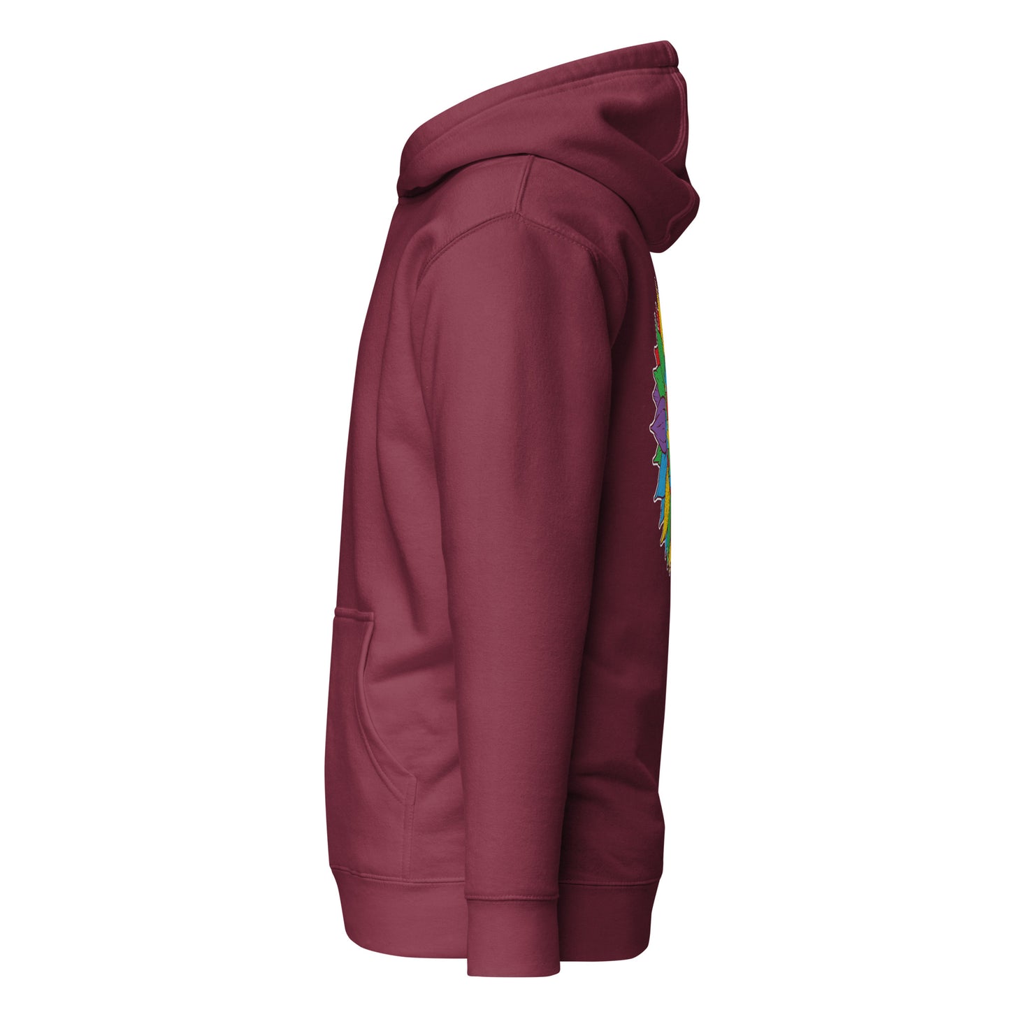 In a World Full of Roses Be a Sunflower Autism Acceptance Quality Cotton Heritage Adult Hoodie