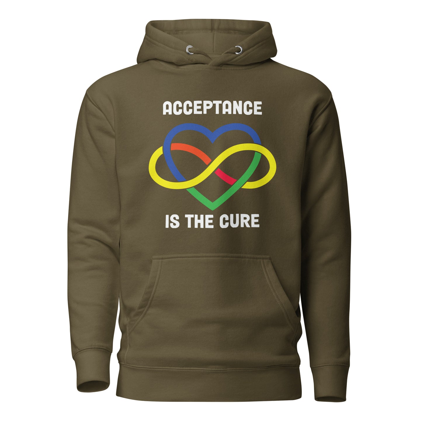 Autism Acceptance Together Quality Cotton Heritage Adult Hoodie