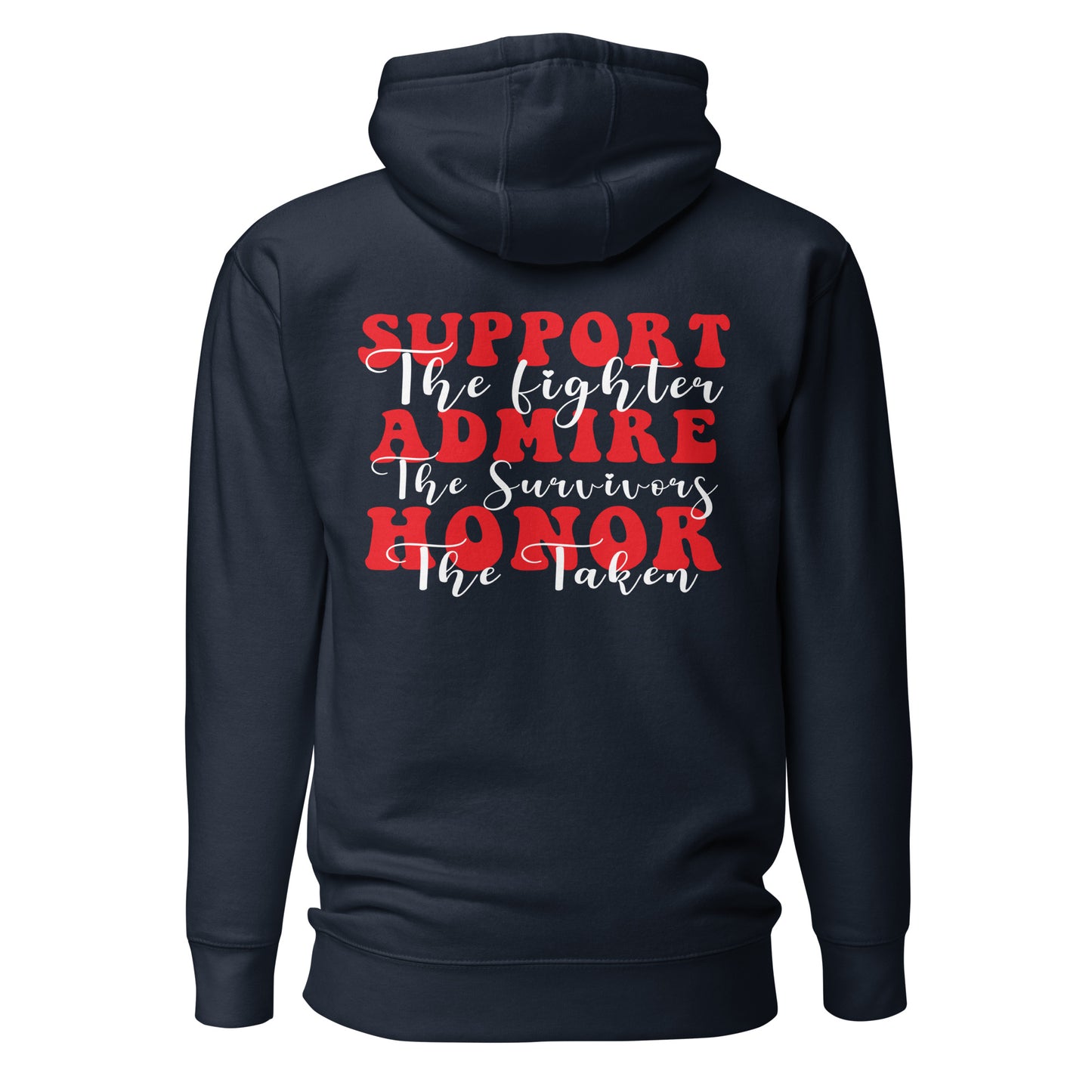 Support Admire Honor Heart Disease Awareness Quality Cotton Heritage Adult Hoodie