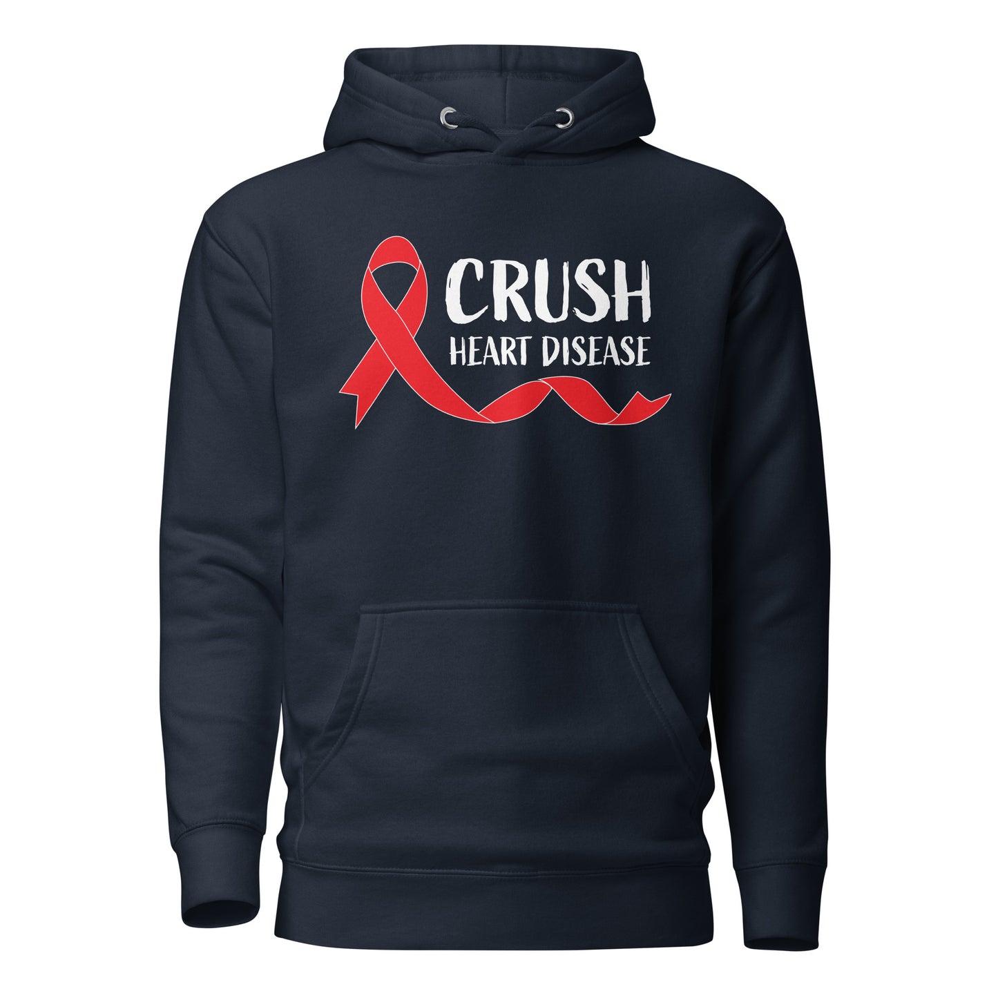 Crush Heart Disease Awareness Quality Cotton Heritage Adult Hoodie