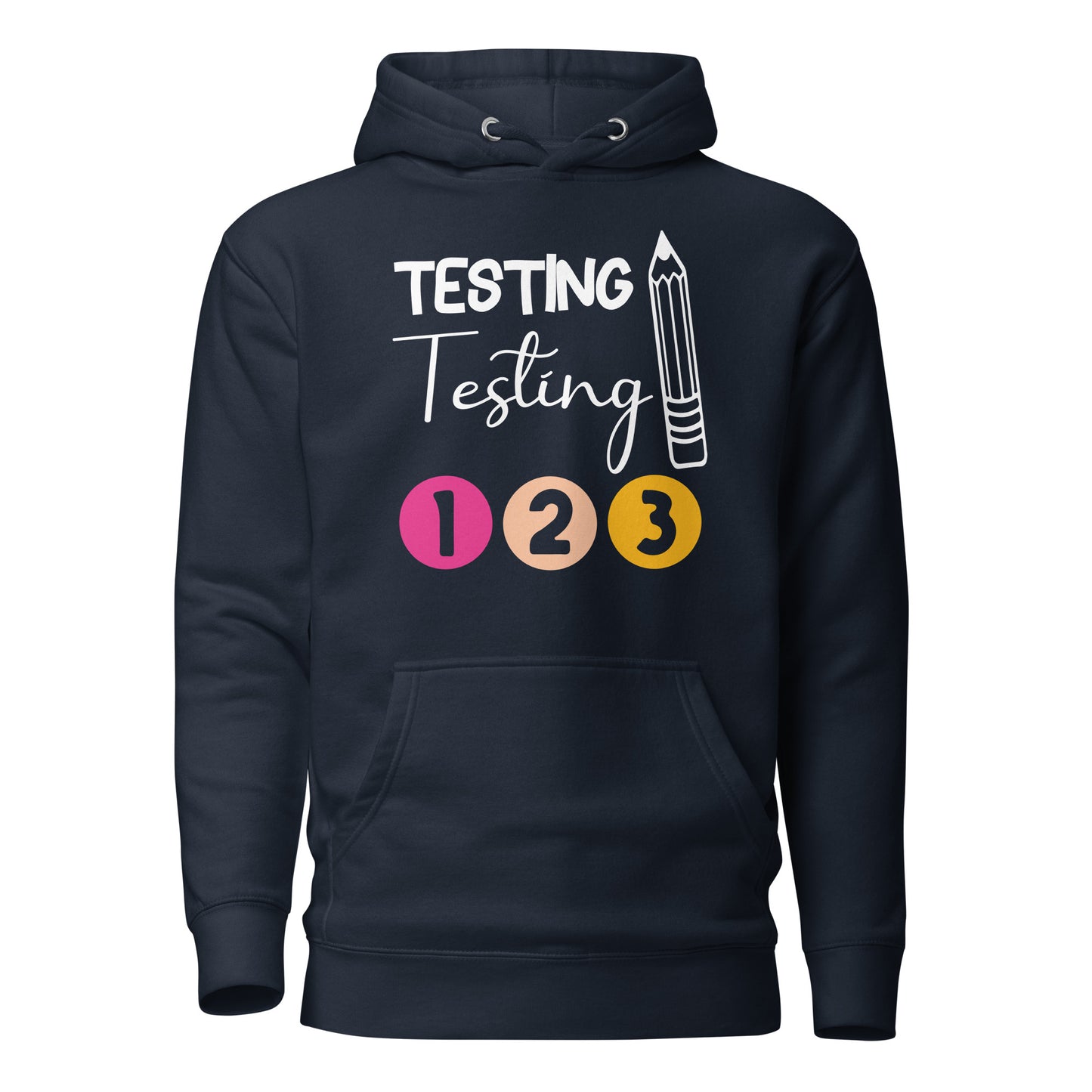 Testing, Testing 1 2 3 Teacher Cotton Heritage Unisex Hoodie
