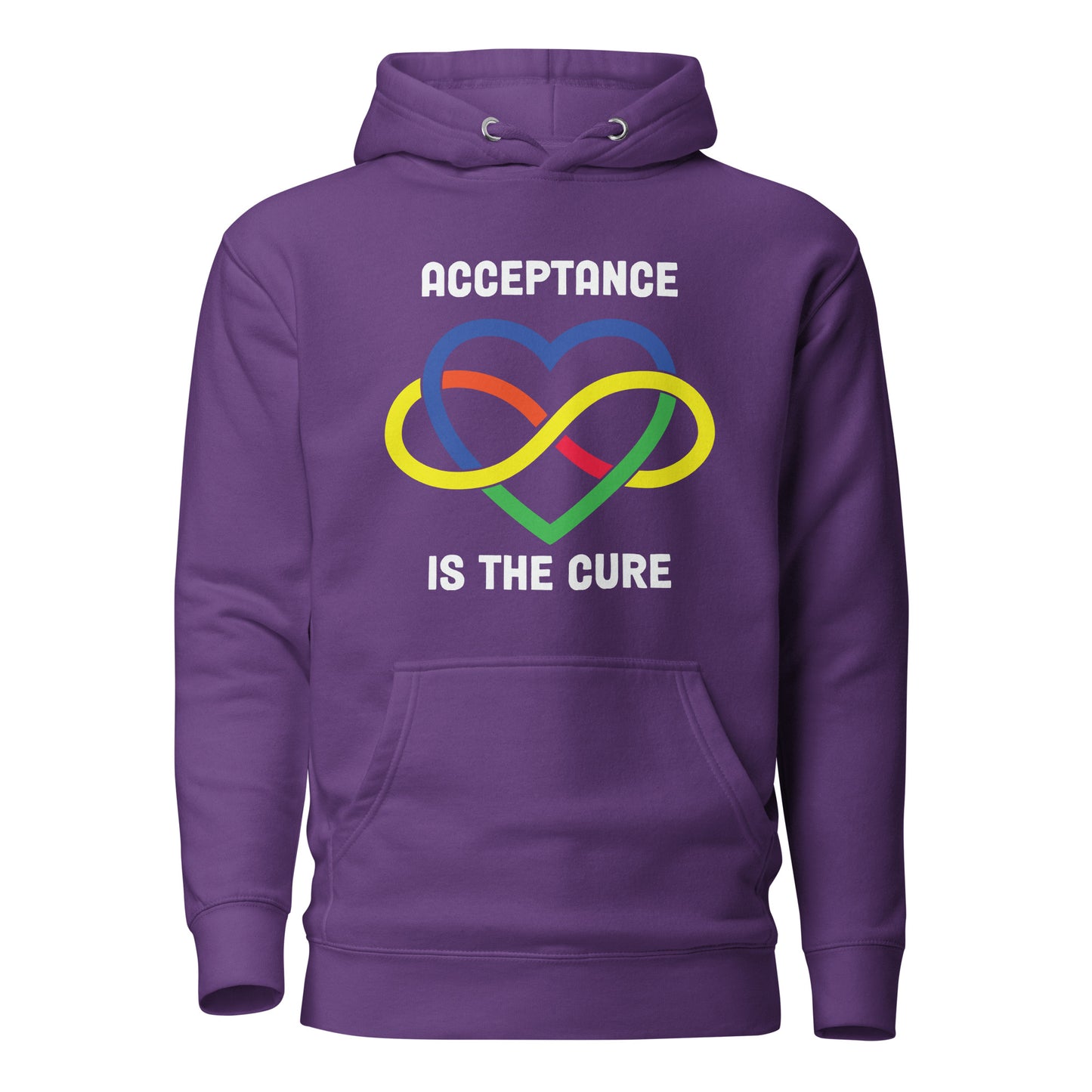 Autism Acceptance Together Quality Cotton Heritage Adult Hoodie