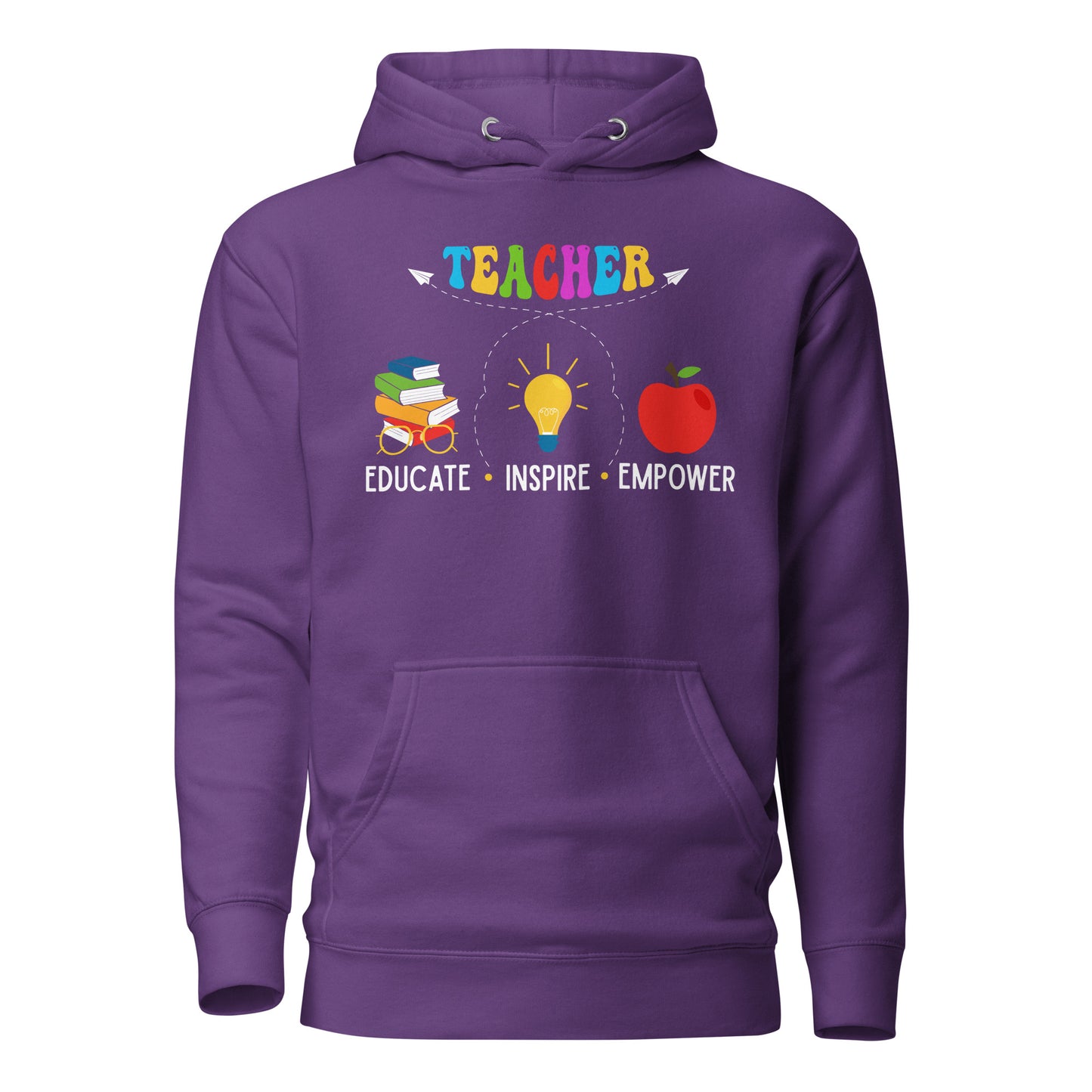 Educate, Inspire, Empower Teacher Quality Cotton Heritage Adult Hoodie