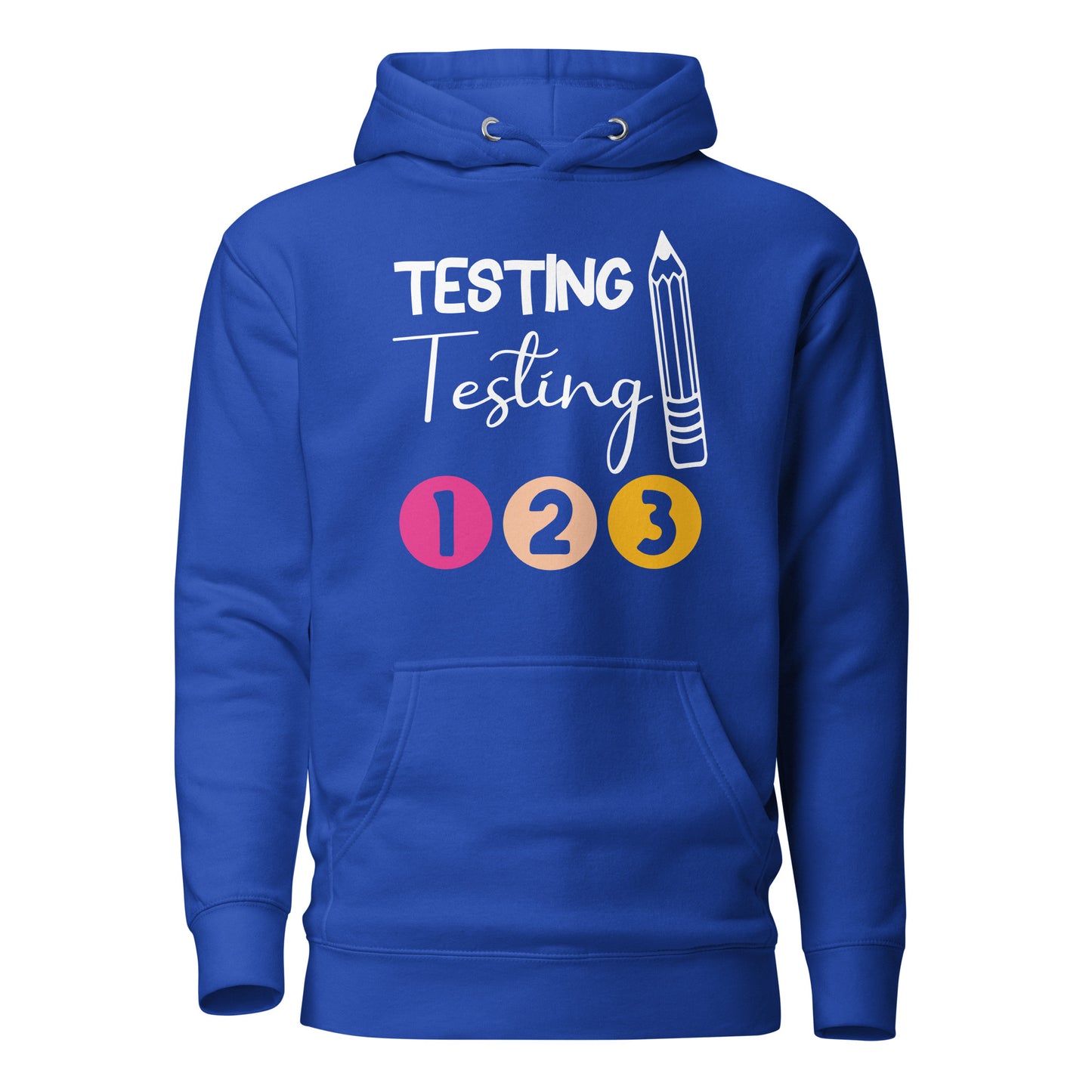 Testing, Testing 1 2 3 Teacher Cotton Heritage Unisex Hoodie