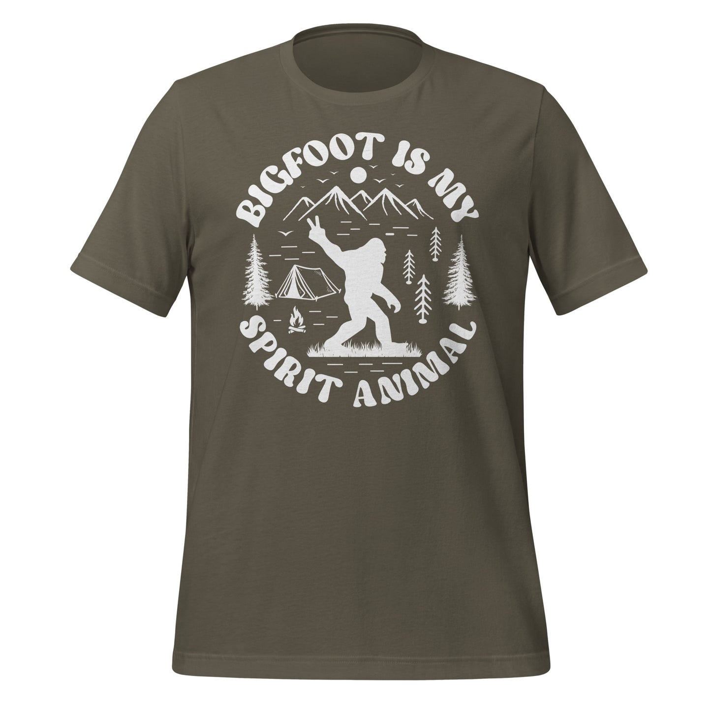 Bigfoot is My Spirit Animal Bella Canvas Adult T-Shirt