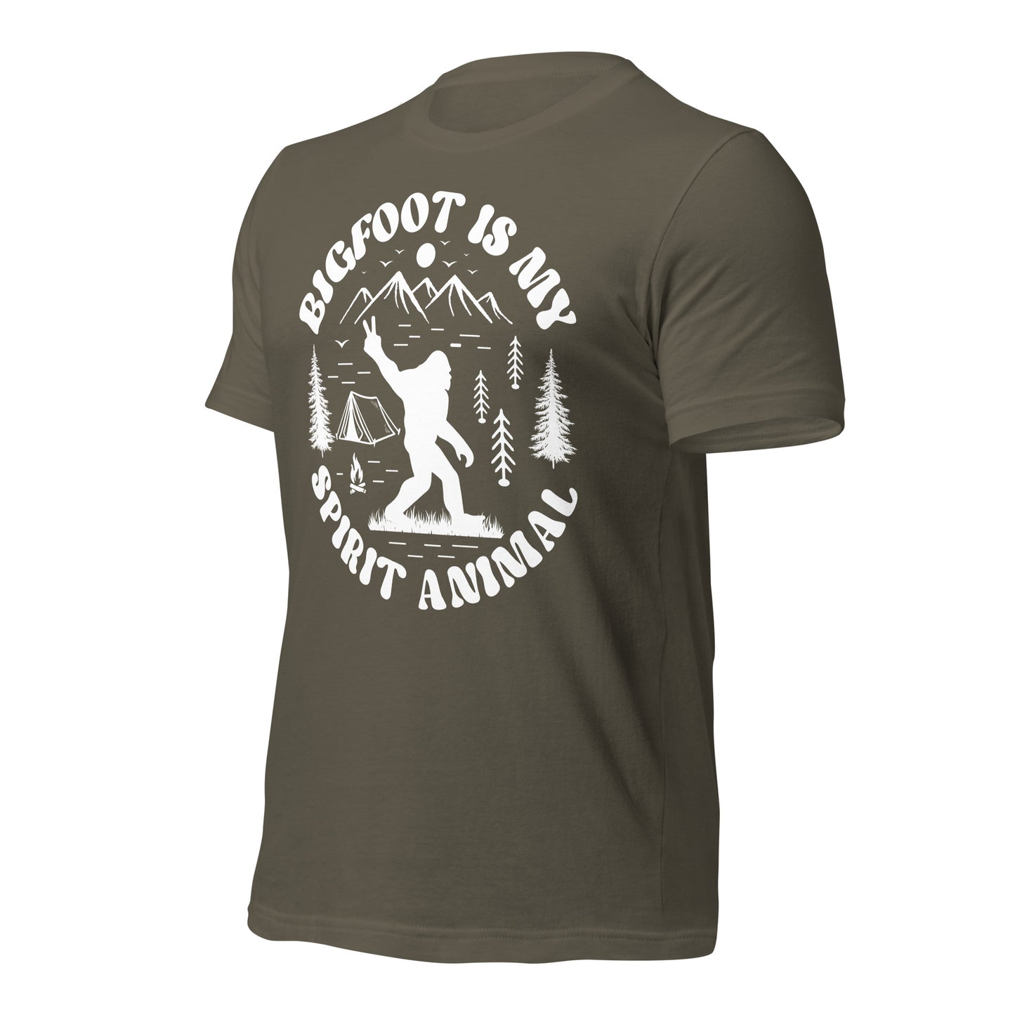 Bigfoot is My Spirit Animal Bella Canvas Adult T-Shirt