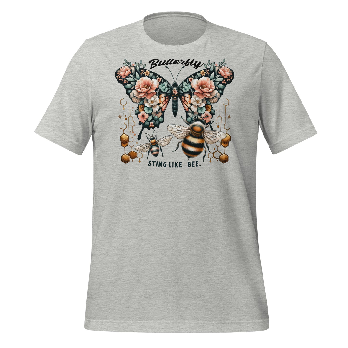 Butterfly, Sting Like a Bee Quality Cotton Bella Canvas Adult T-Shirt