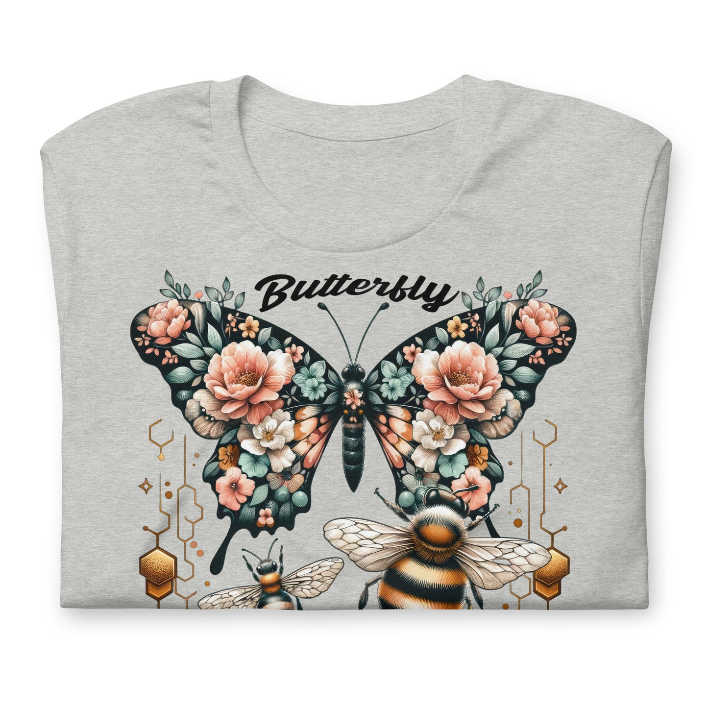 Butterfly, Sting Like a Bee Quality Cotton Bella Canvas Adult T-Shirt