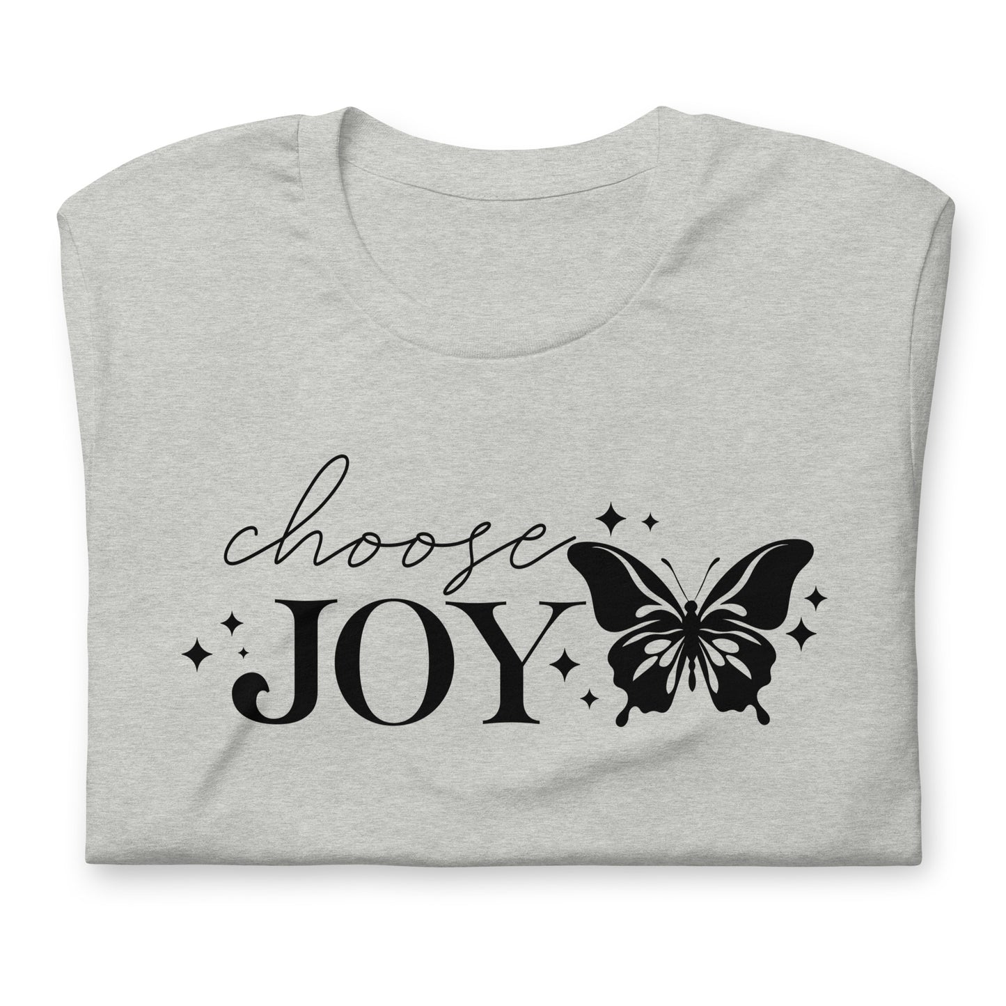 Choose Joy Butterfly Quality Cotton Bella Canvas Adult T-Shirt