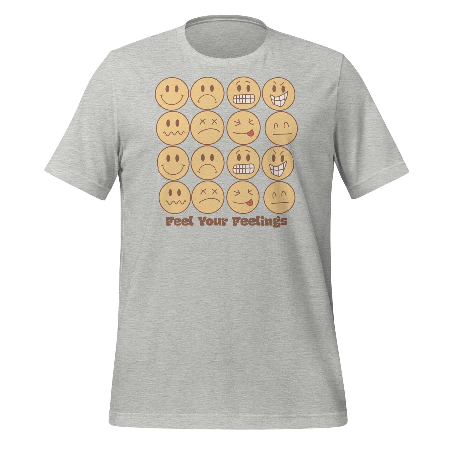 Feel Your Feelings Emojis Quality Cotton Bella Canvas Adult T-Shirt
